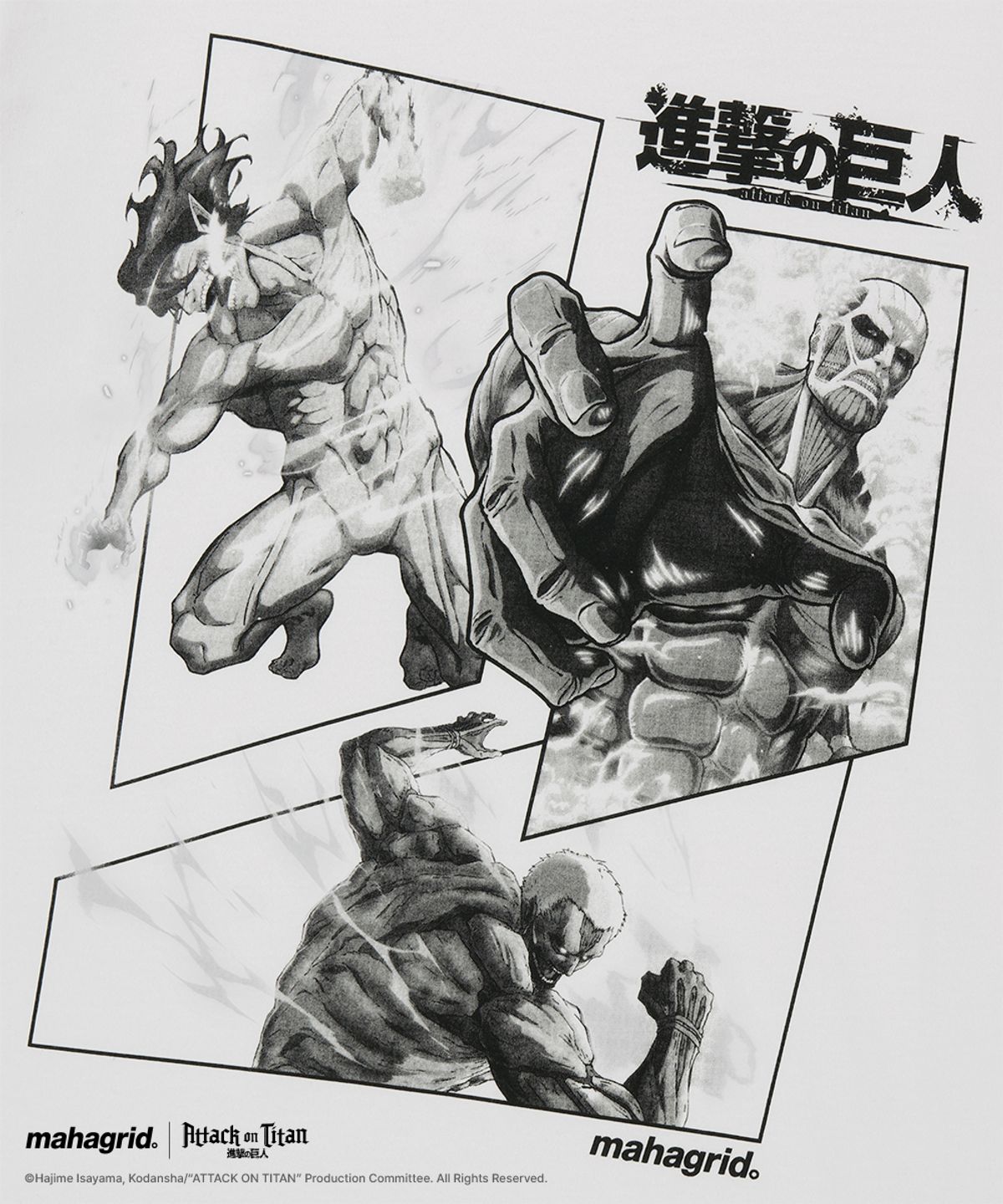 마하그리드(MAHAGRID) [진격의거인] AOT POSTER TEE WHITE(MG2GMMT503T)