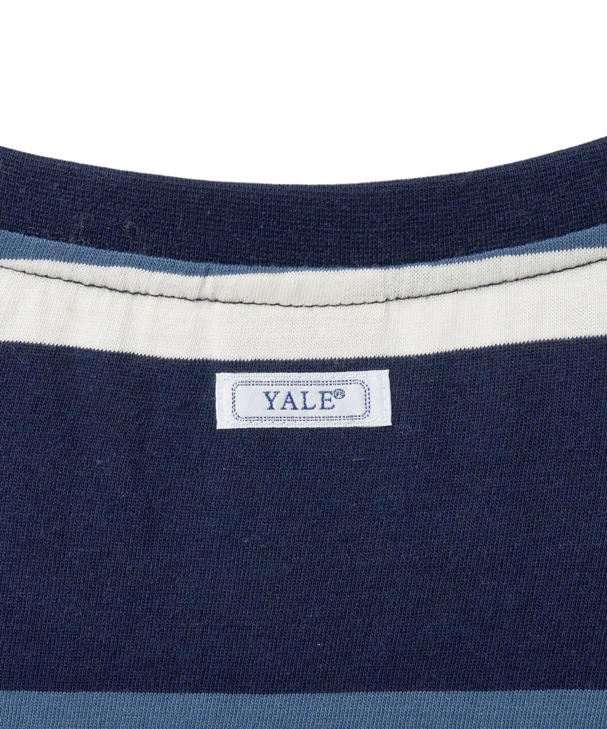 예일(YALE) 볼드 스트라이프 티셔츠_네이비