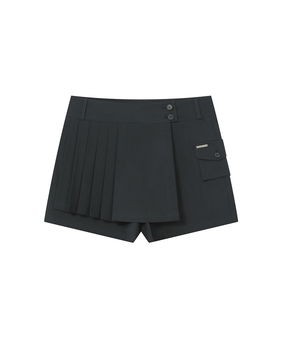 미세키서울(MISEKI SEOUL) Pleats mini skort CHARCOAL