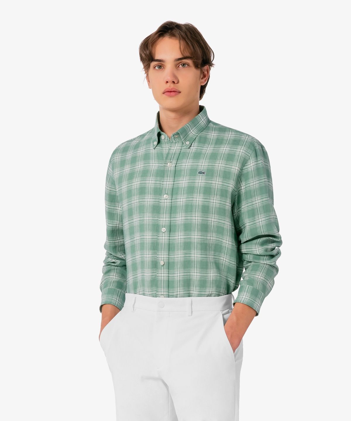 라코스테(LACOSTE) 남성 린넨 빅체크 CH739E-56G 132