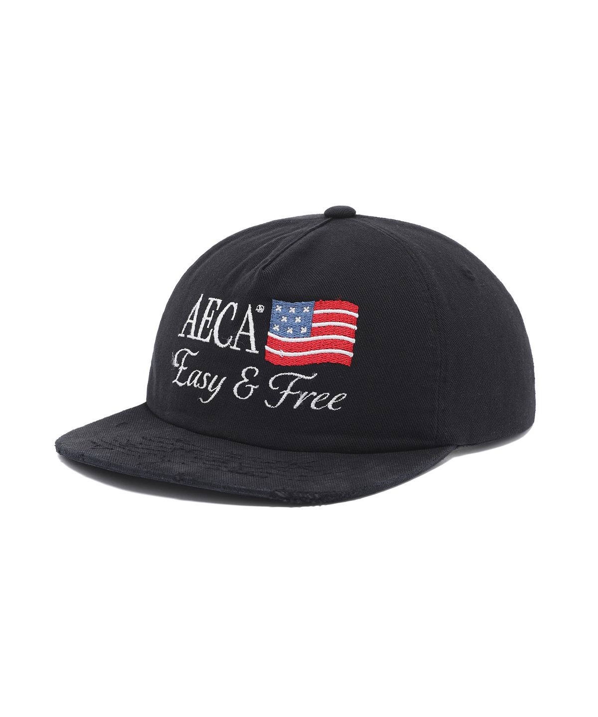 에이카화이트(AECA) AECA EASY & FREE FLAG CAP-BLACK