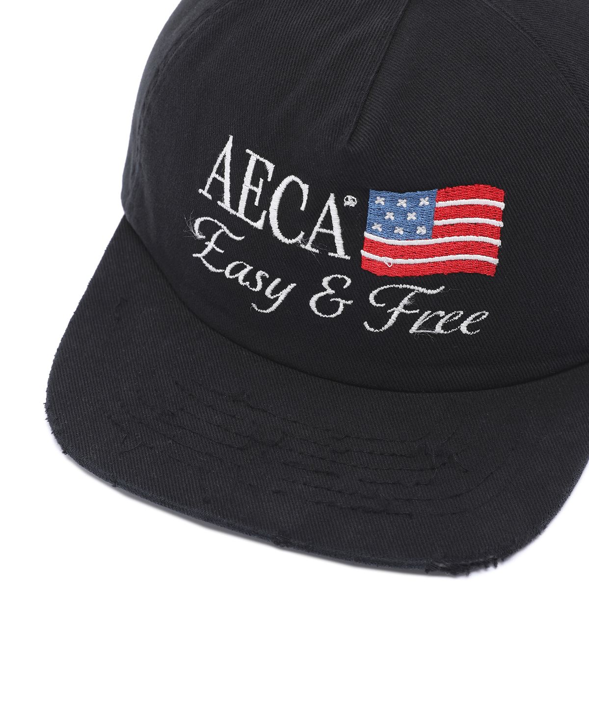 에이카화이트(AECA) AECA EASY & FREE FLAG CAP-BLACK
