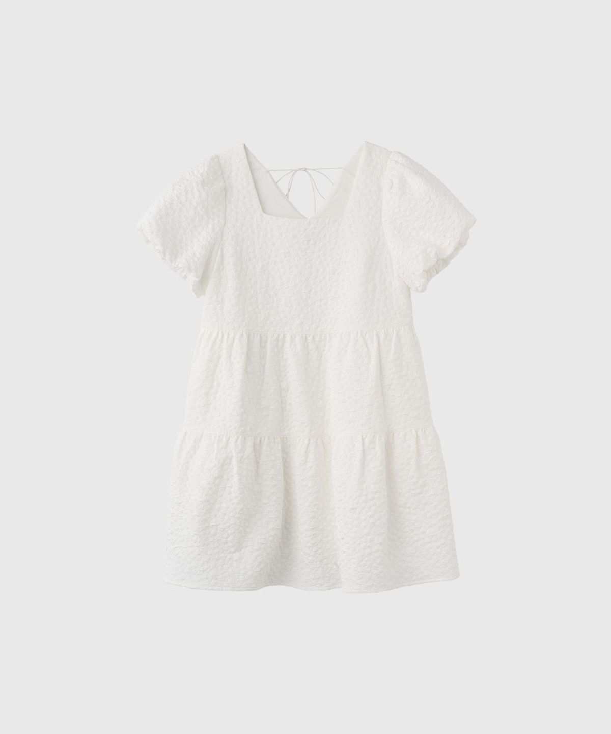 제너럴아이디어(GENERALIDEA) 링클 볼륨 퍼프 원피스 [WHITE] / WBE2L15503