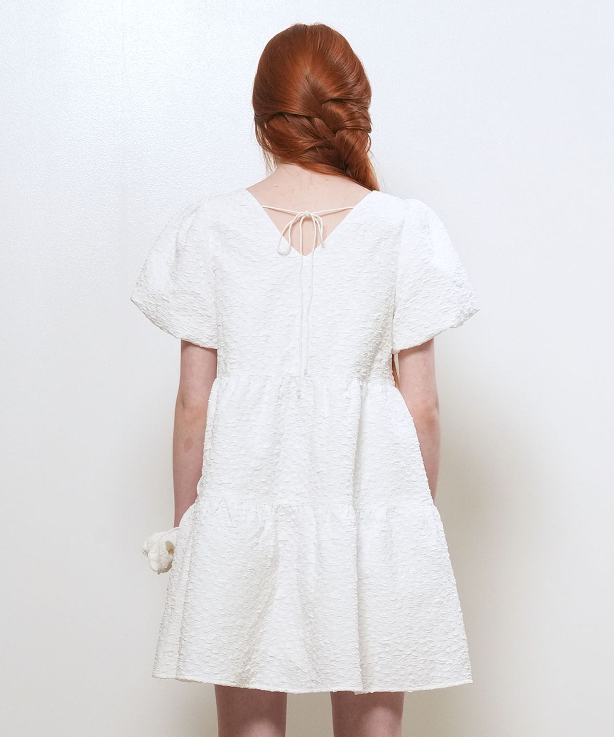 제너럴아이디어(GENERALIDEA) 링클 볼륨 퍼프 원피스 [WHITE] / WBE2L15503