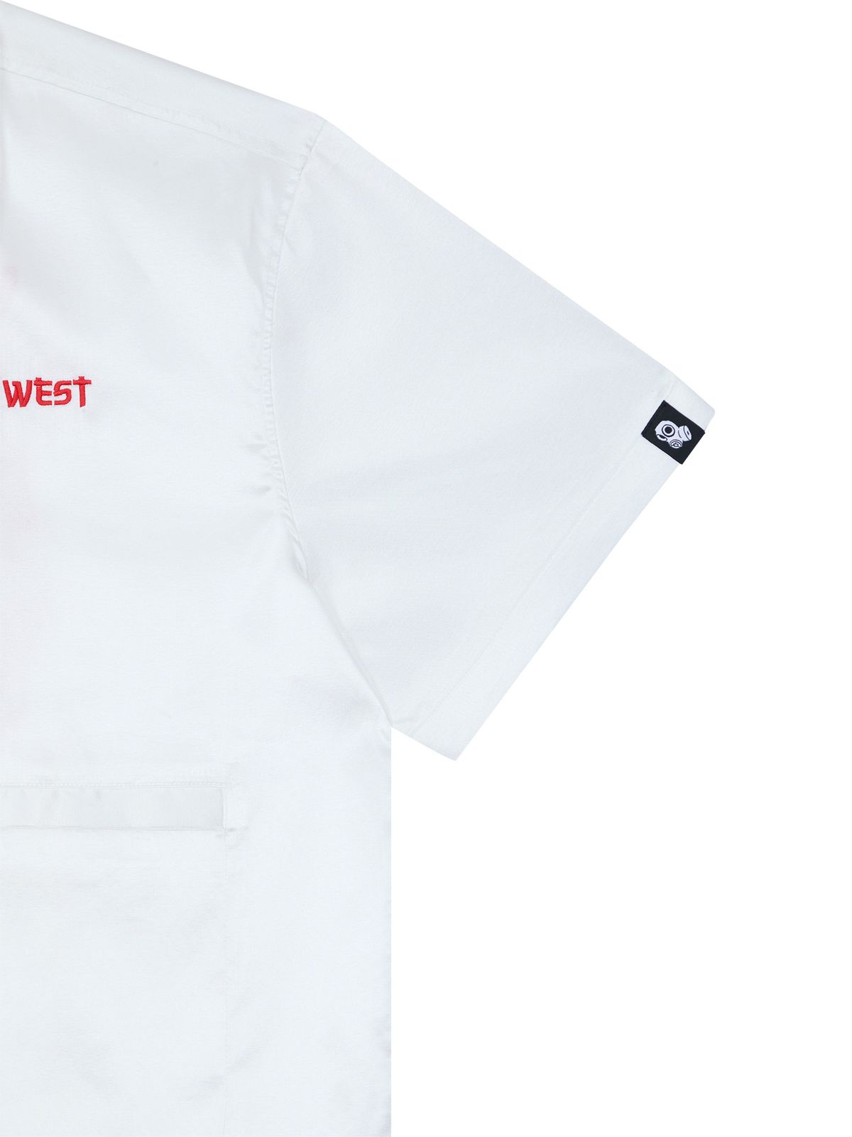 제이미웨스트(JAMIE WEST) 무계 타이거 수베니어 오픈카라 셔츠 (화이트)