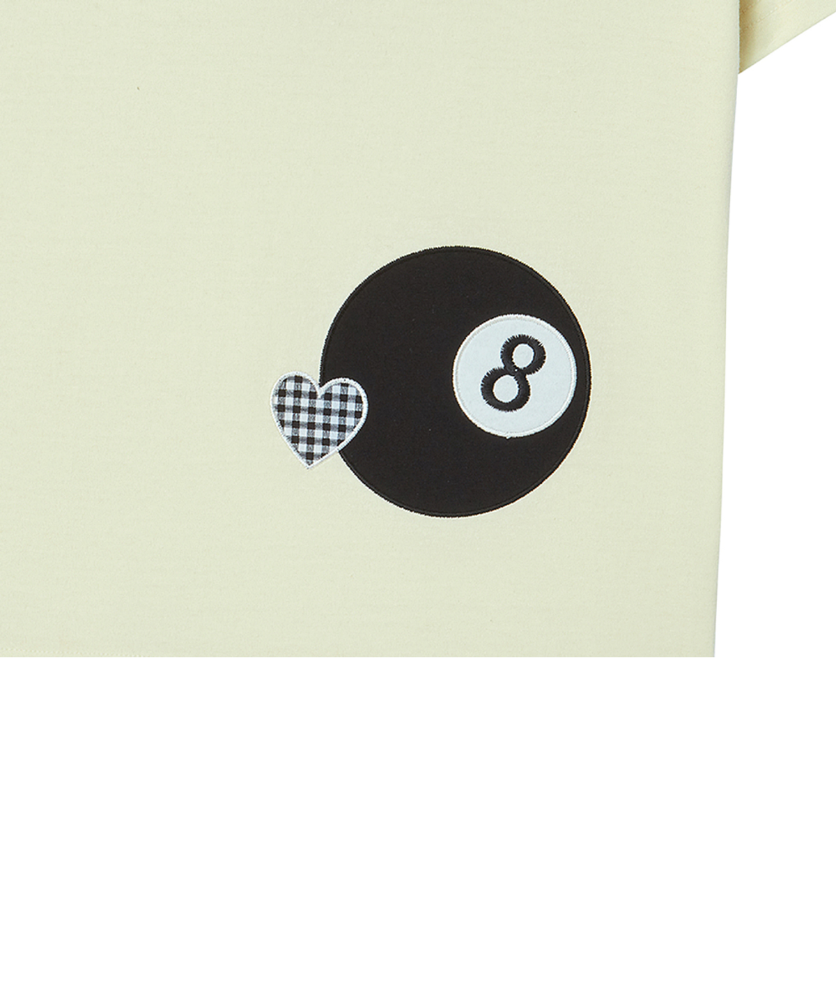 로긴 앤 로지(ROGIN N ROSIE) 8-Ball Check Heart Point T-shirt Lemon