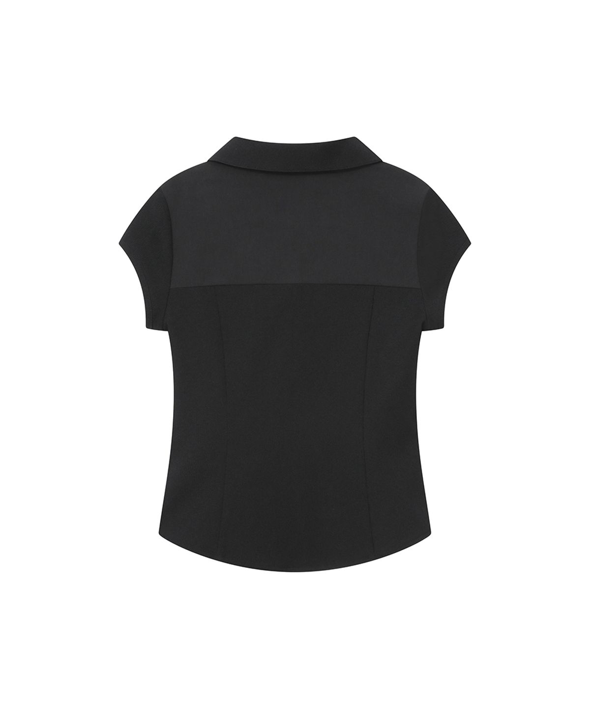 미세키서울(MISEKI SEOUL) Diagonal placket layered shirt BLACK