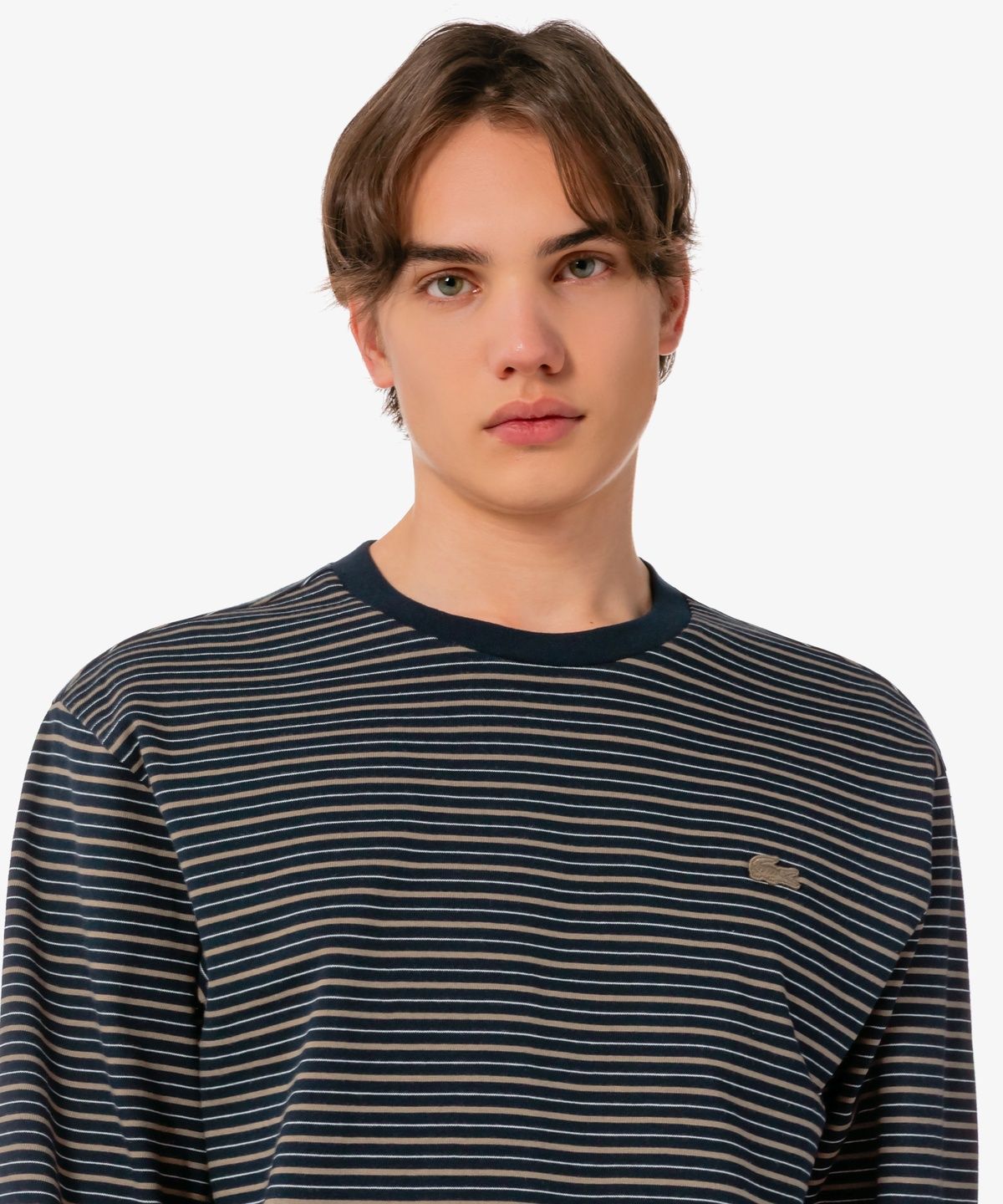 라코스테(LACOSTE) 남성 긴팔 스트라이프 티셔츠 TH338E-56G HDE