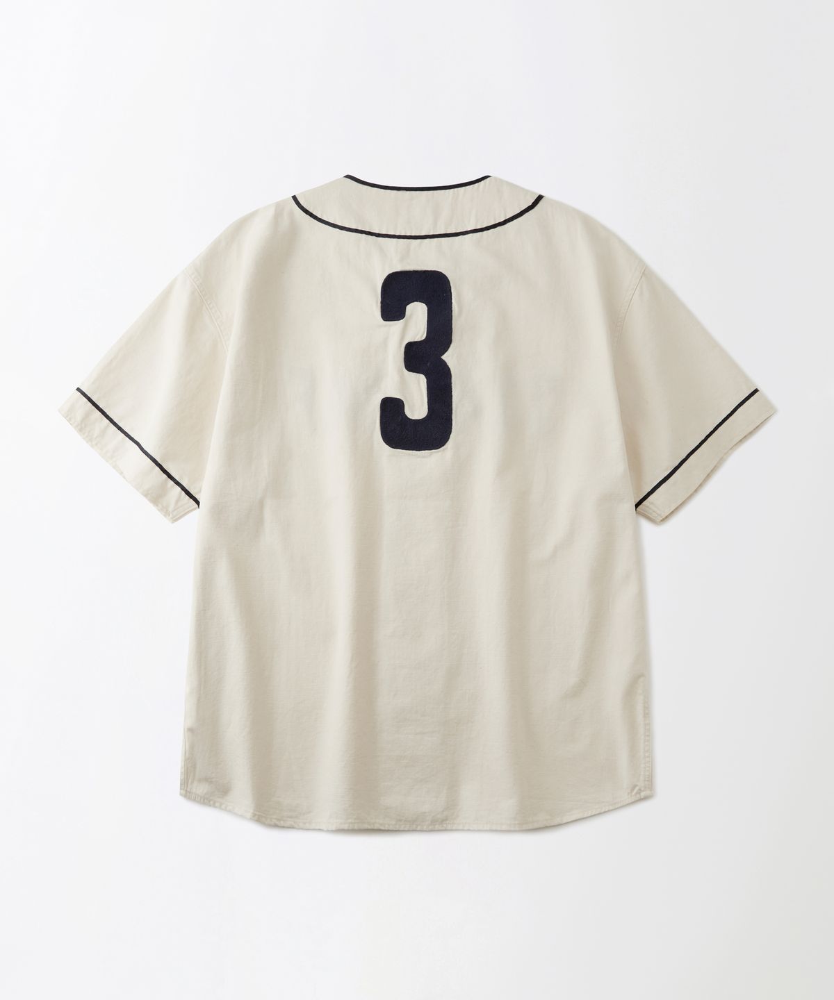 아웃스탠딩(OUTSTANDING) VINTAGE BASEBALL HALF SHIRT_IVORY