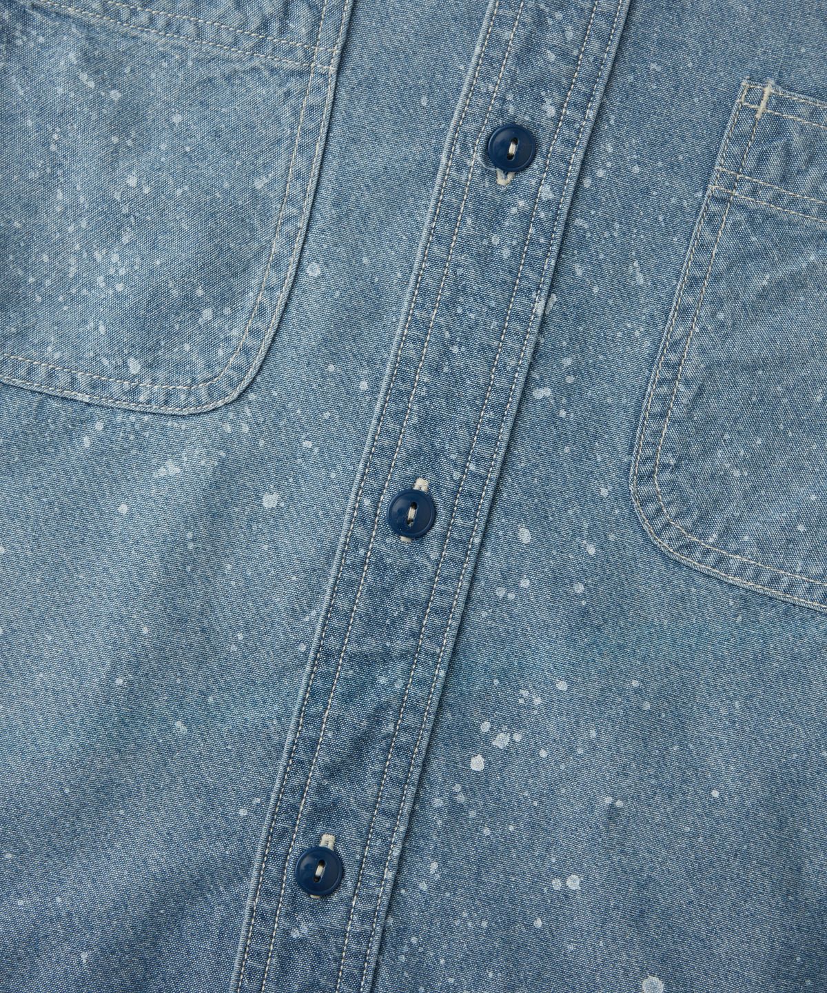 아웃스탠딩(OUTSTANDING) USN SELVEDGE CHAMBRAY SHIRT_DIRTY BLUE