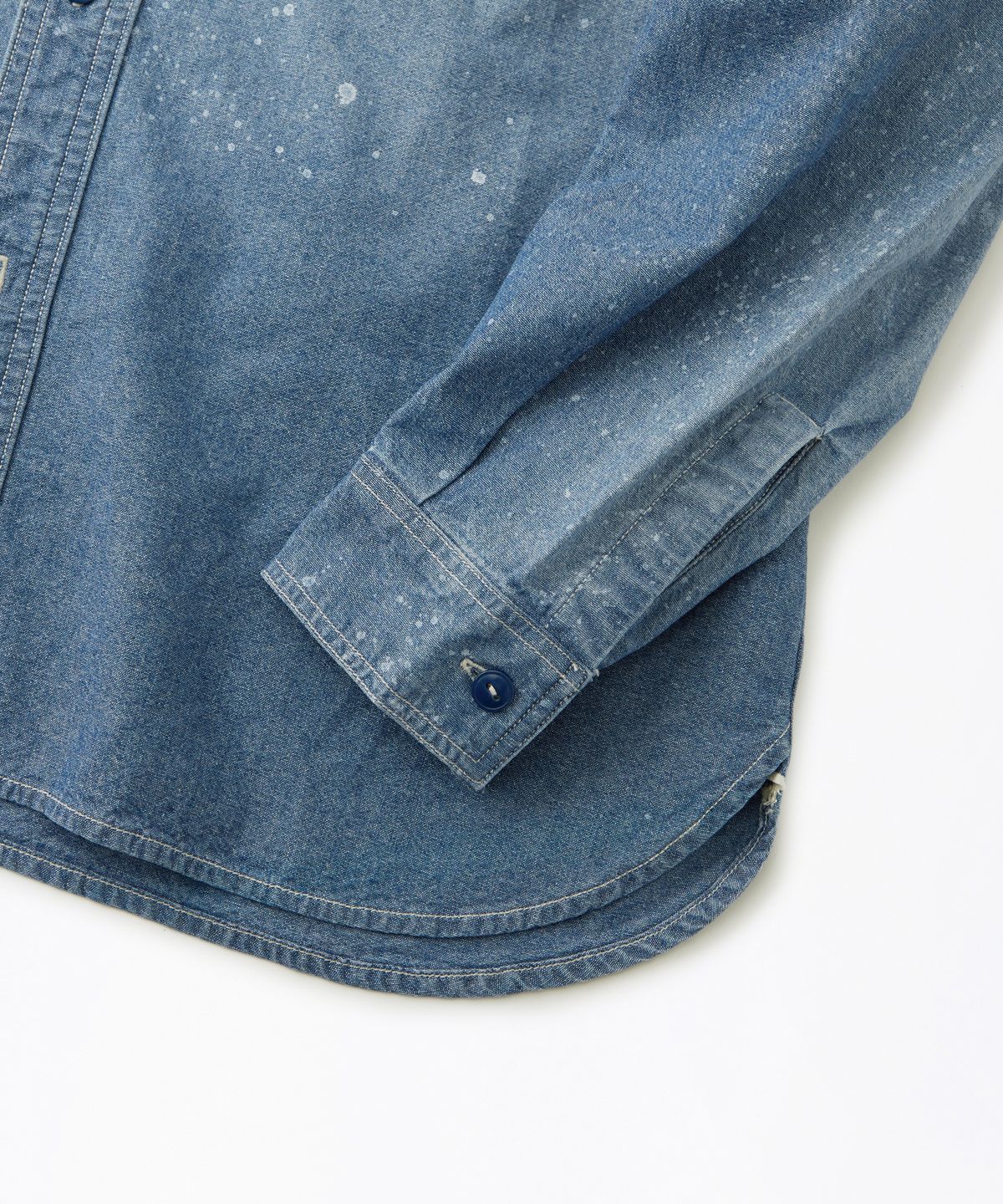 아웃스탠딩(OUTSTANDING) USN SELVEDGE CHAMBRAY SHIRT_DIRTY BLUE