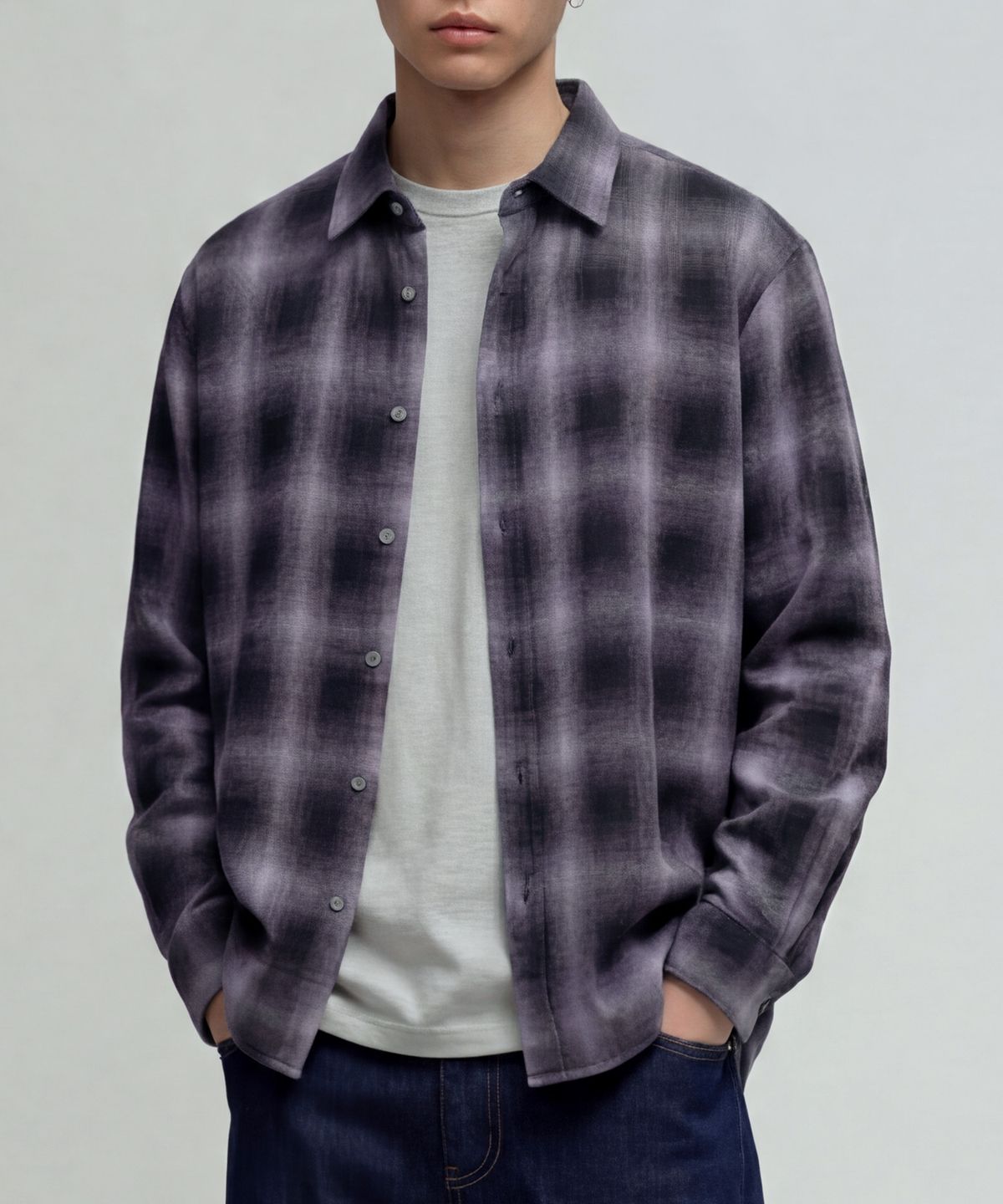 베리베인(VERYVAIN) SOMBER CHECK OVER SHIRT - 4 COLOR