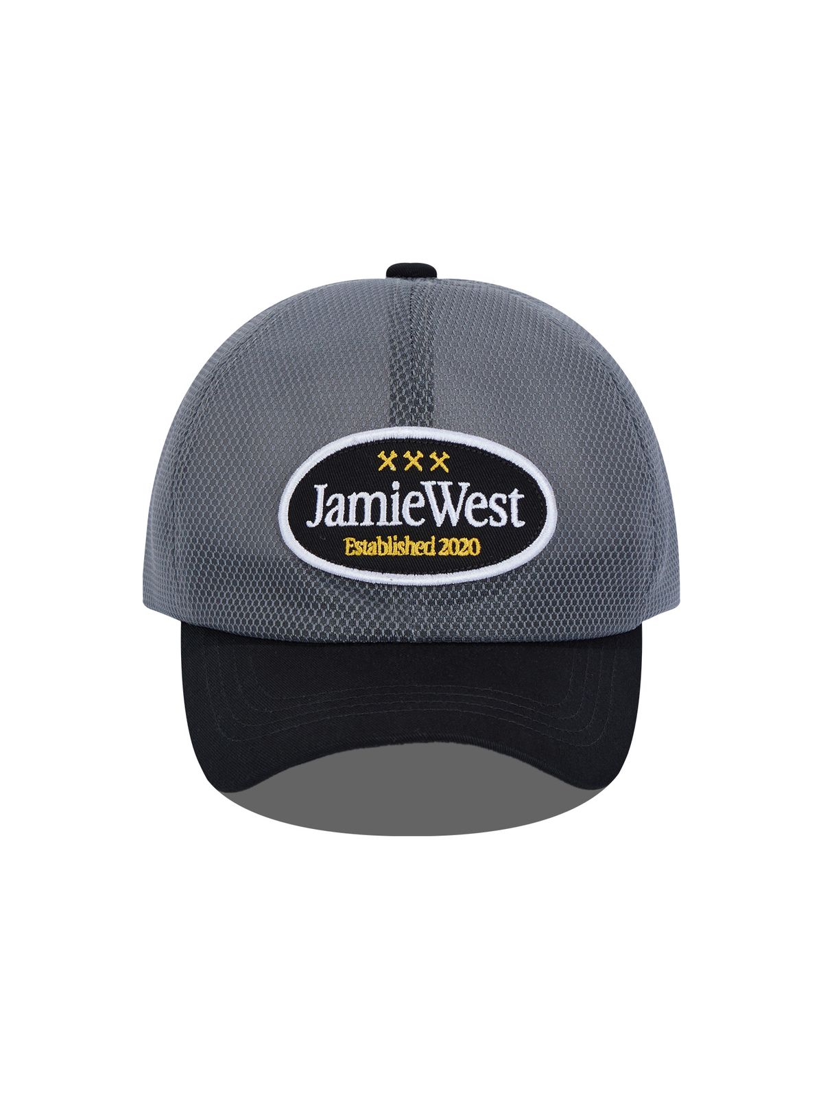 제이미웨스트(JAMIE WEST) 레트로 와펜 풀매쉬 스냅백 (그레이)