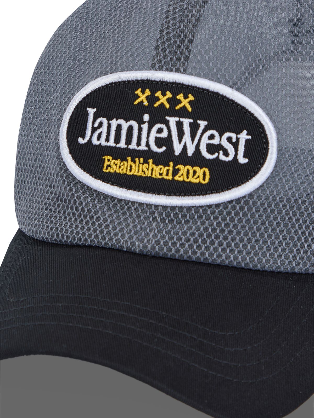 제이미웨스트(JAMIE WEST) 레트로 와펜 풀매쉬 스냅백 (그레이)