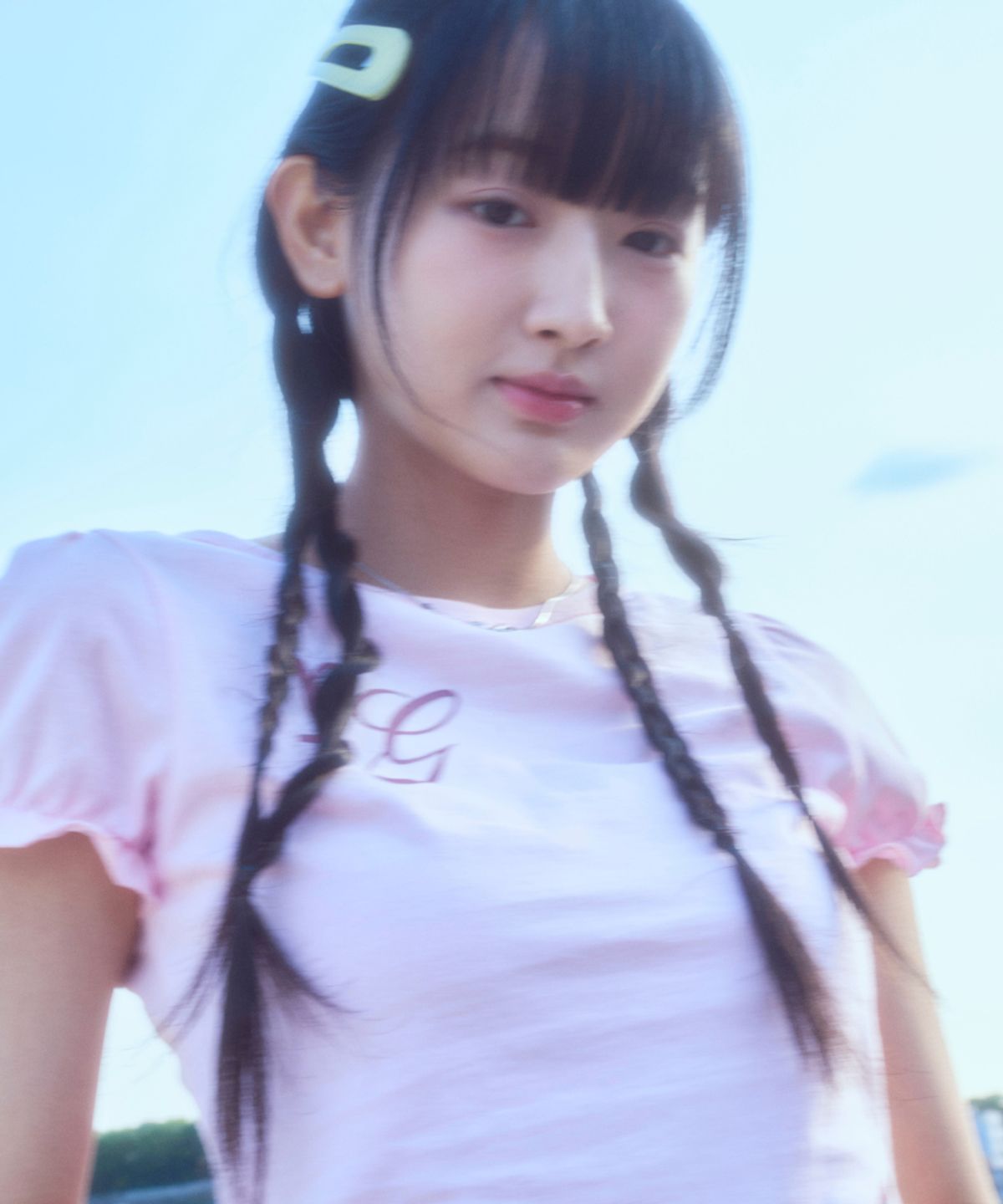 로긴 앤 로지(ROGIN N ROSIE) RG Lettering Check Star T-shirt babypink