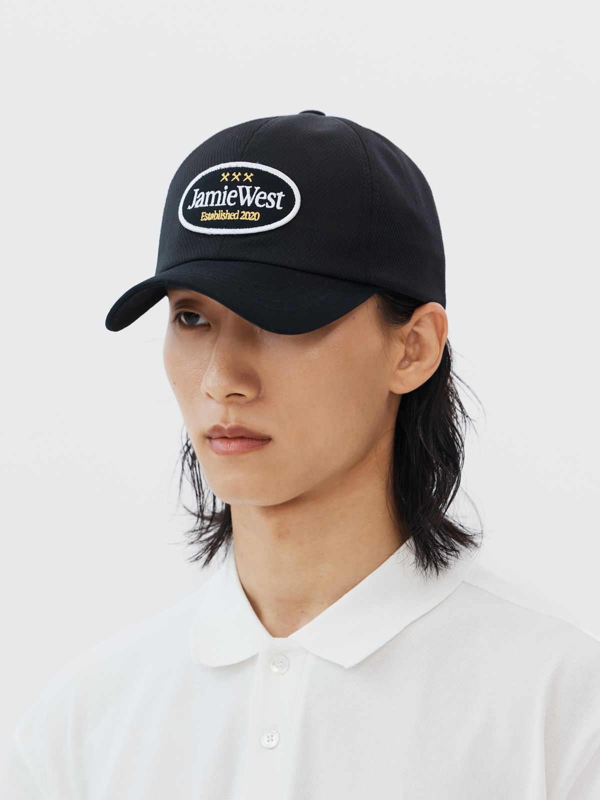 제이미웨스트(JAMIE WEST) 레트로 와펜 풀매쉬 스냅백 (블랙)