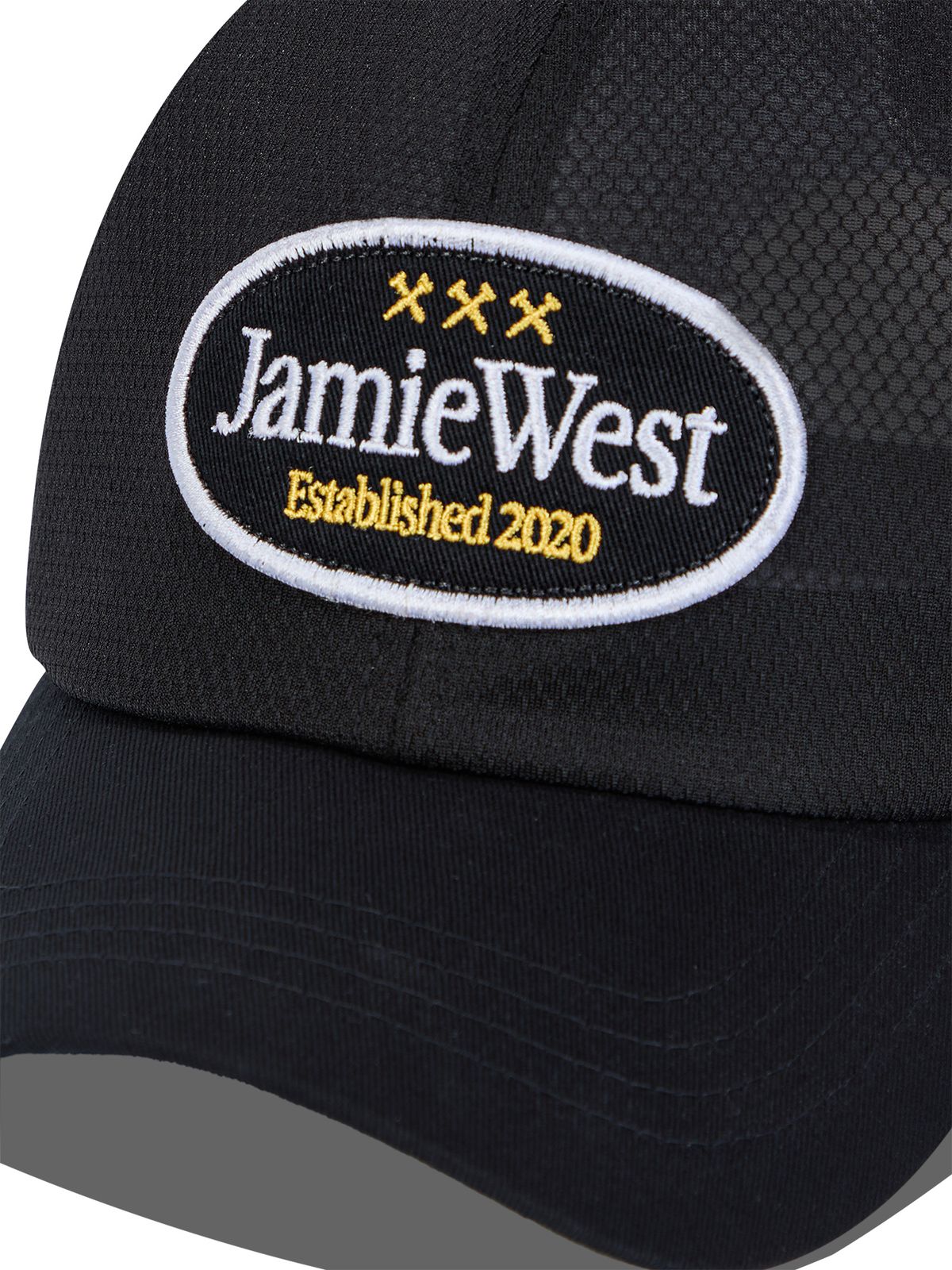 제이미웨스트(JAMIE WEST) 레트로 와펜 풀매쉬 스냅백 (블랙)
