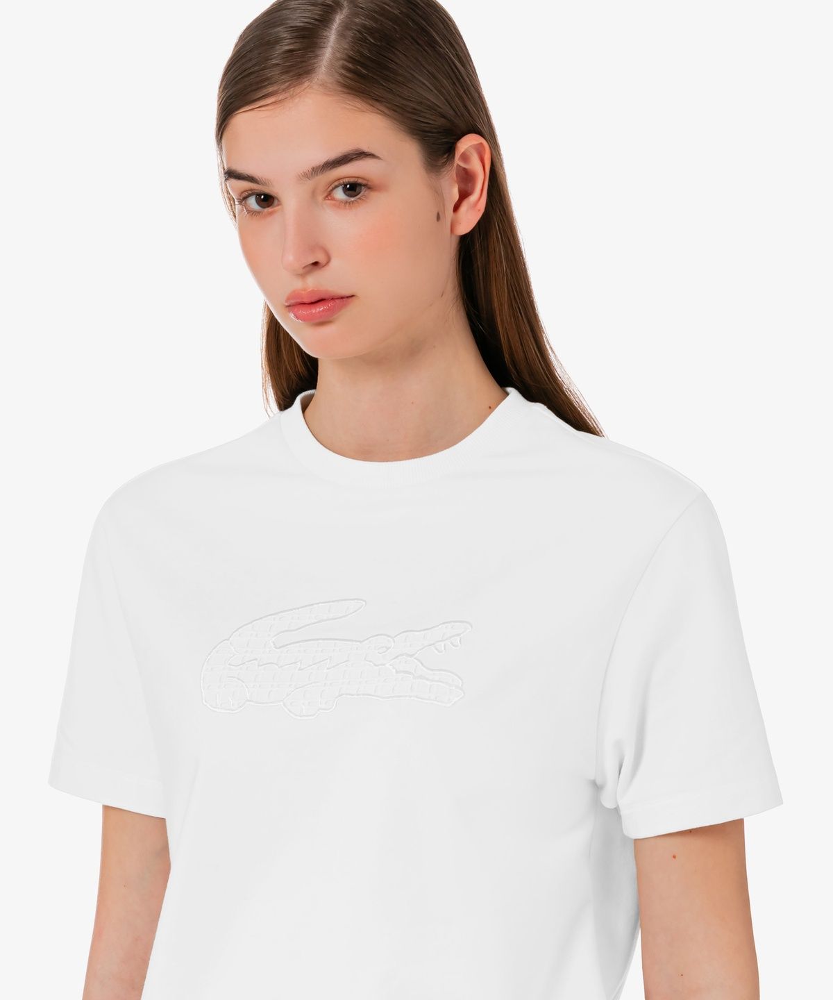 라코스테(LACOSTE) 여성 레이스 크록 티셔츠 TF600E-56G 70V