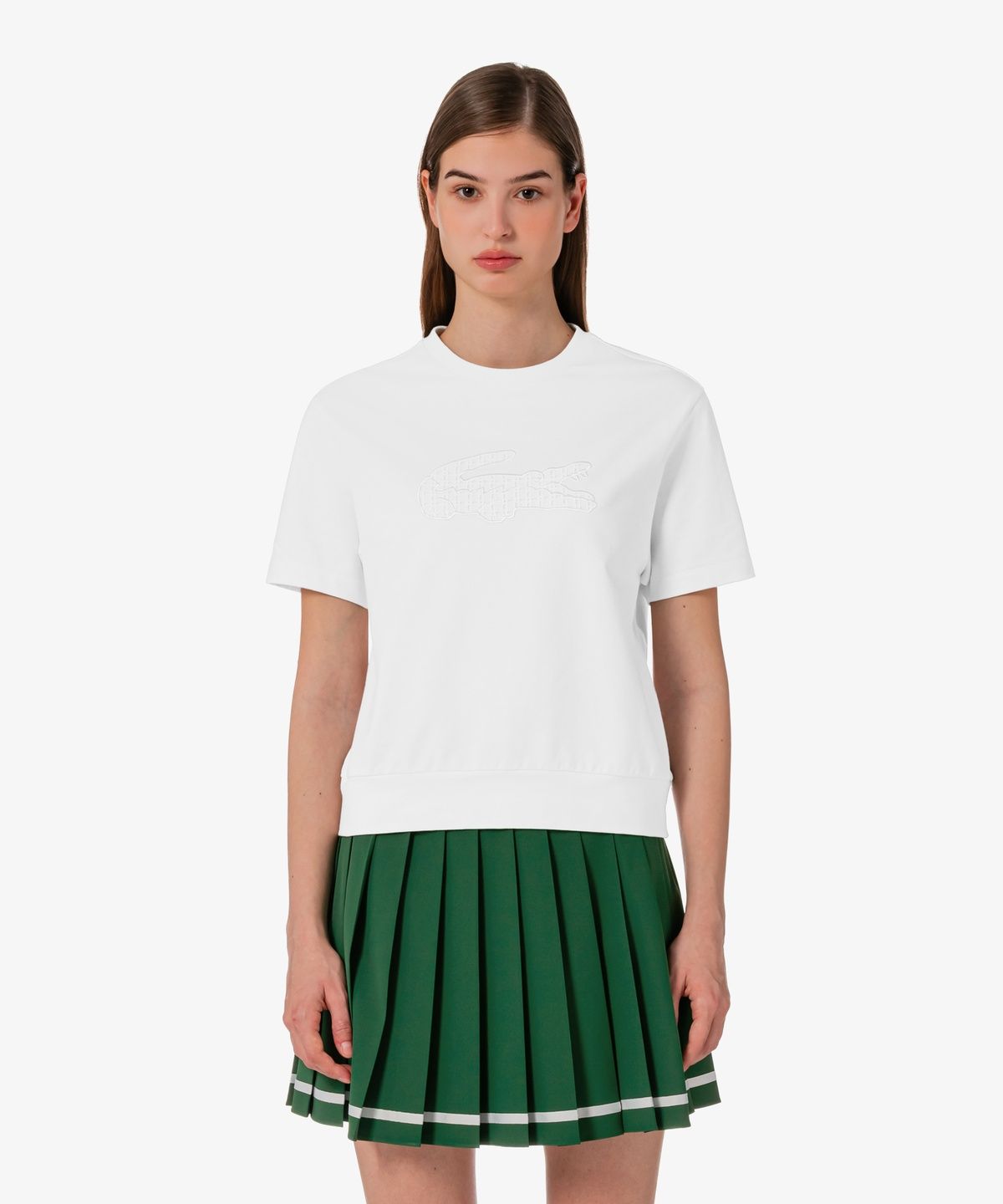 라코스테(LACOSTE) 여성 레이스 크록 티셔츠 TF600E-56G 70V