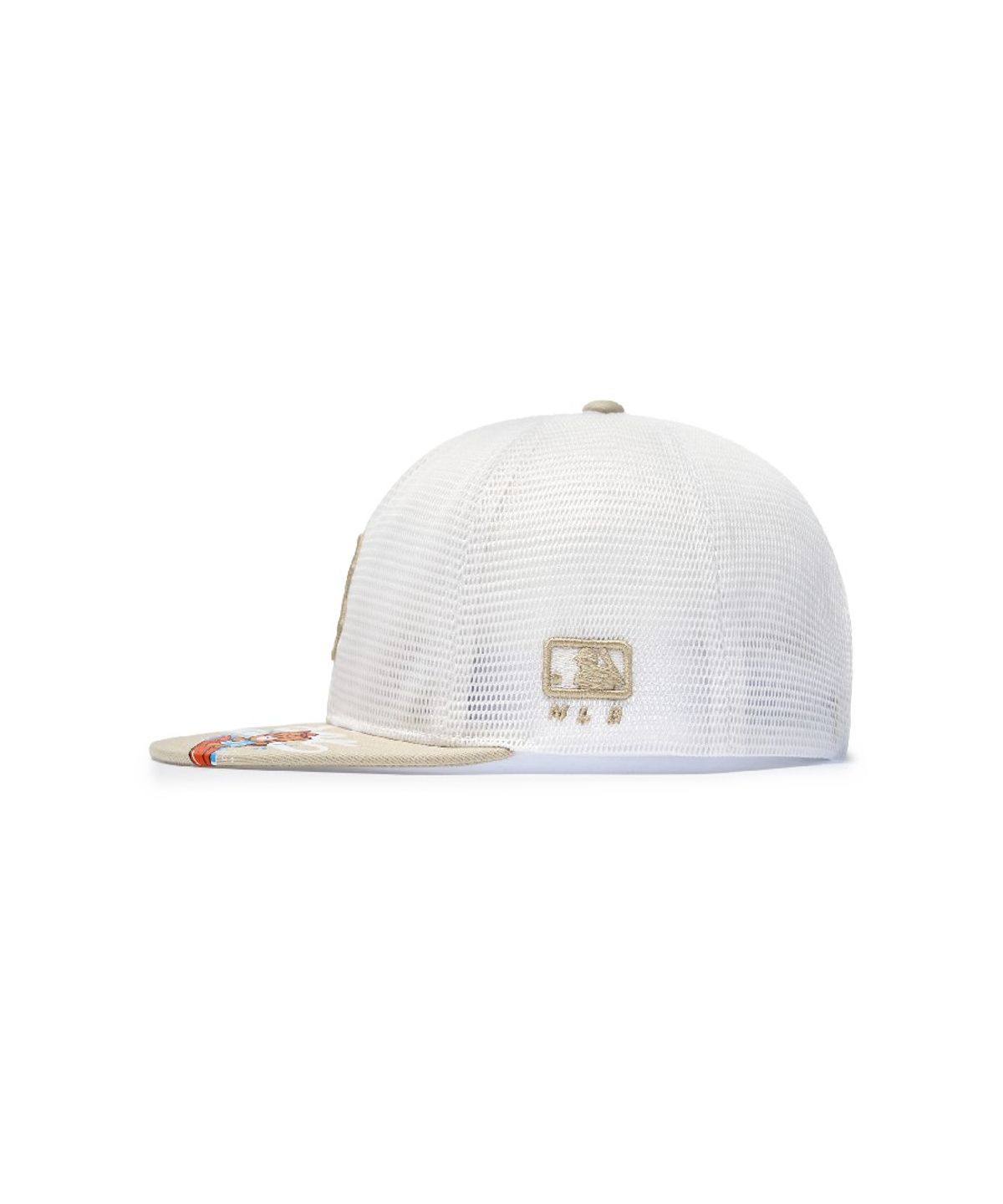 엠엘비 키즈(MLB KIDS) 메가베어프렌즈 올메쉬 스냅백 BOS (Beige)
