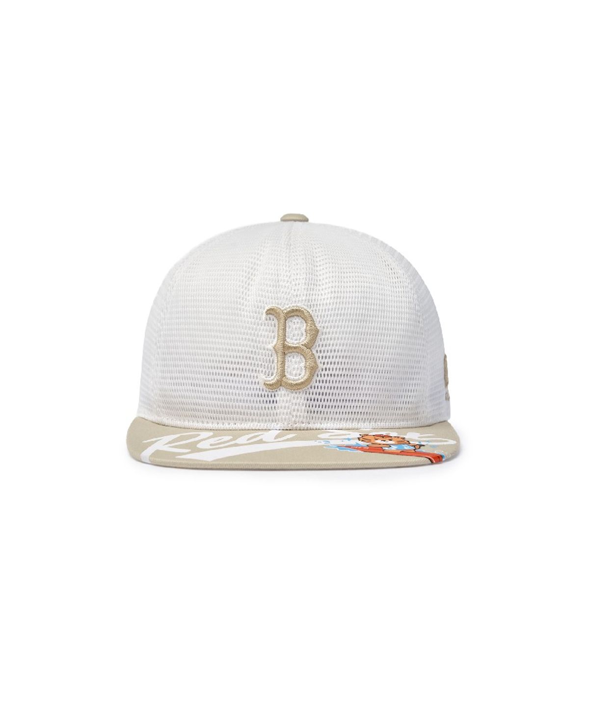 엠엘비 키즈(MLB KIDS) 메가베어프렌즈 올메쉬 스냅백 BOS (Beige)