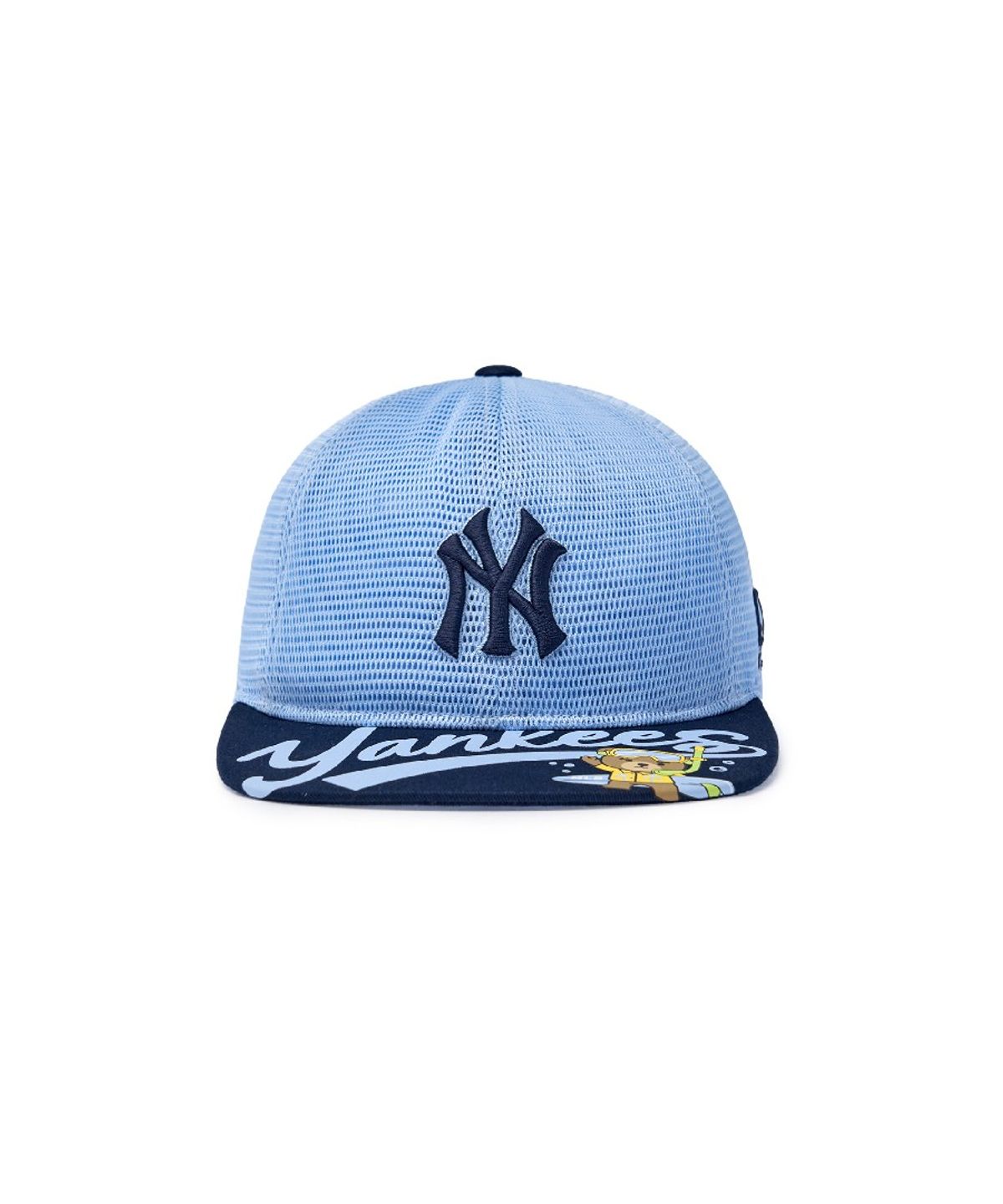 엠엘비 키즈(MLB KIDS) 메가베어프렌즈 올메쉬 스냅백 NY (Navy)