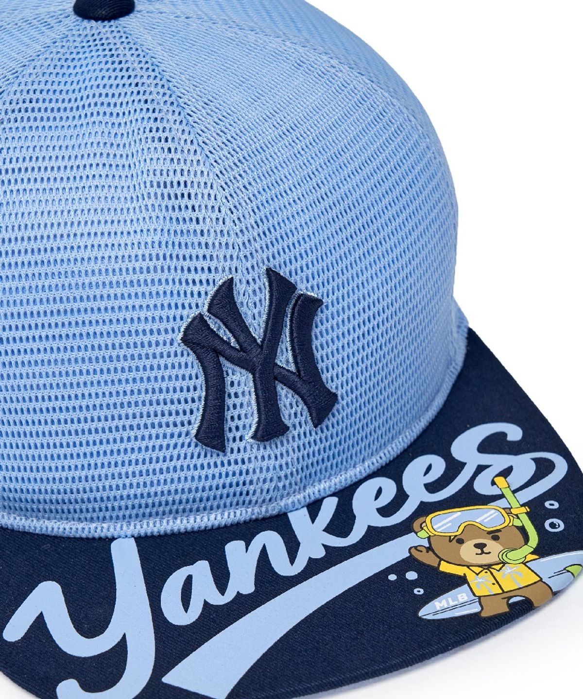 엠엘비 키즈(MLB KIDS) 메가베어프렌즈 올메쉬 스냅백 NY (Navy)