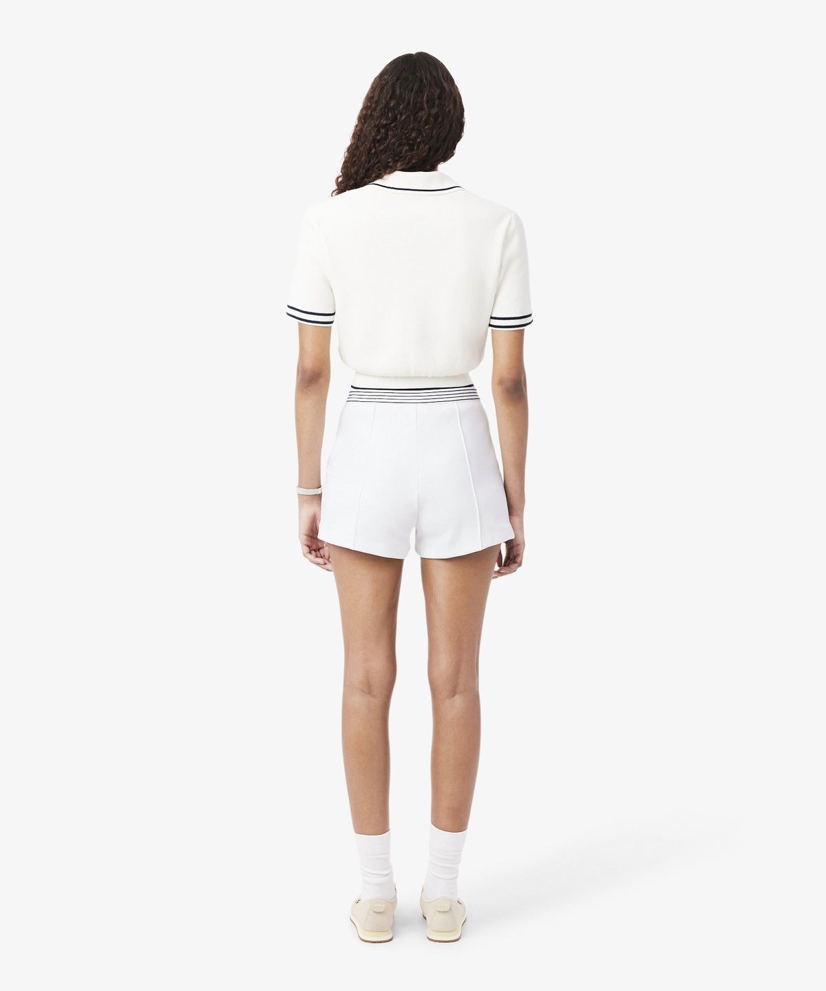 라코스테(LACOSTE) 여성 MIF 스트라이프 벨티드 쇼츠 GF9835-56G 522