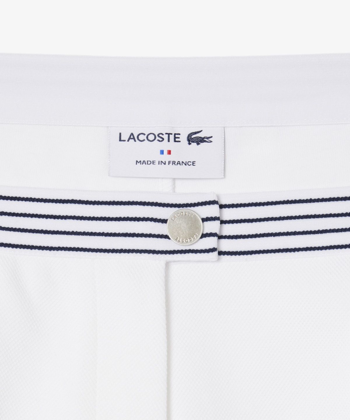 라코스테(LACOSTE) 여성 MIF 스트라이프 벨티드 쇼츠 GF9835-56G 522