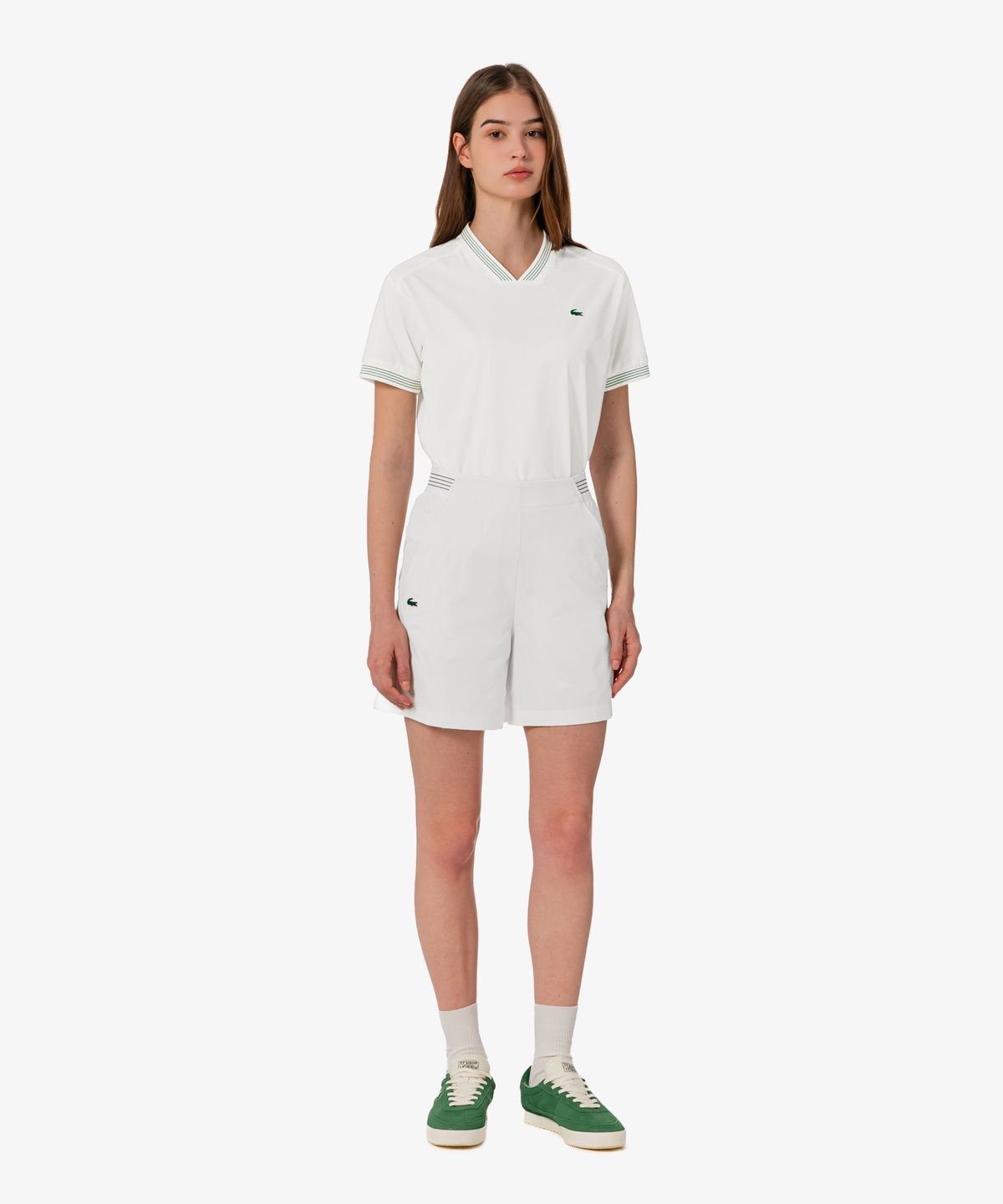 라코스테(LACOSTE) 여성 우븐 셋업 쇼츠 GF420E-56G 70V