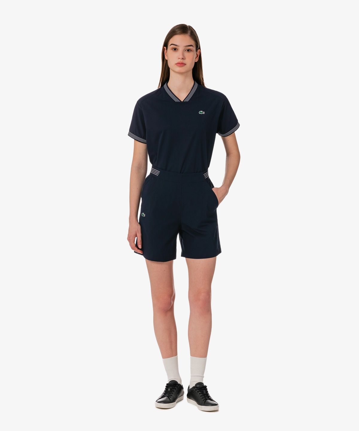 라코스테(LACOSTE) 여성 우븐 셋업 쇼츠 GF420E-56G HDE