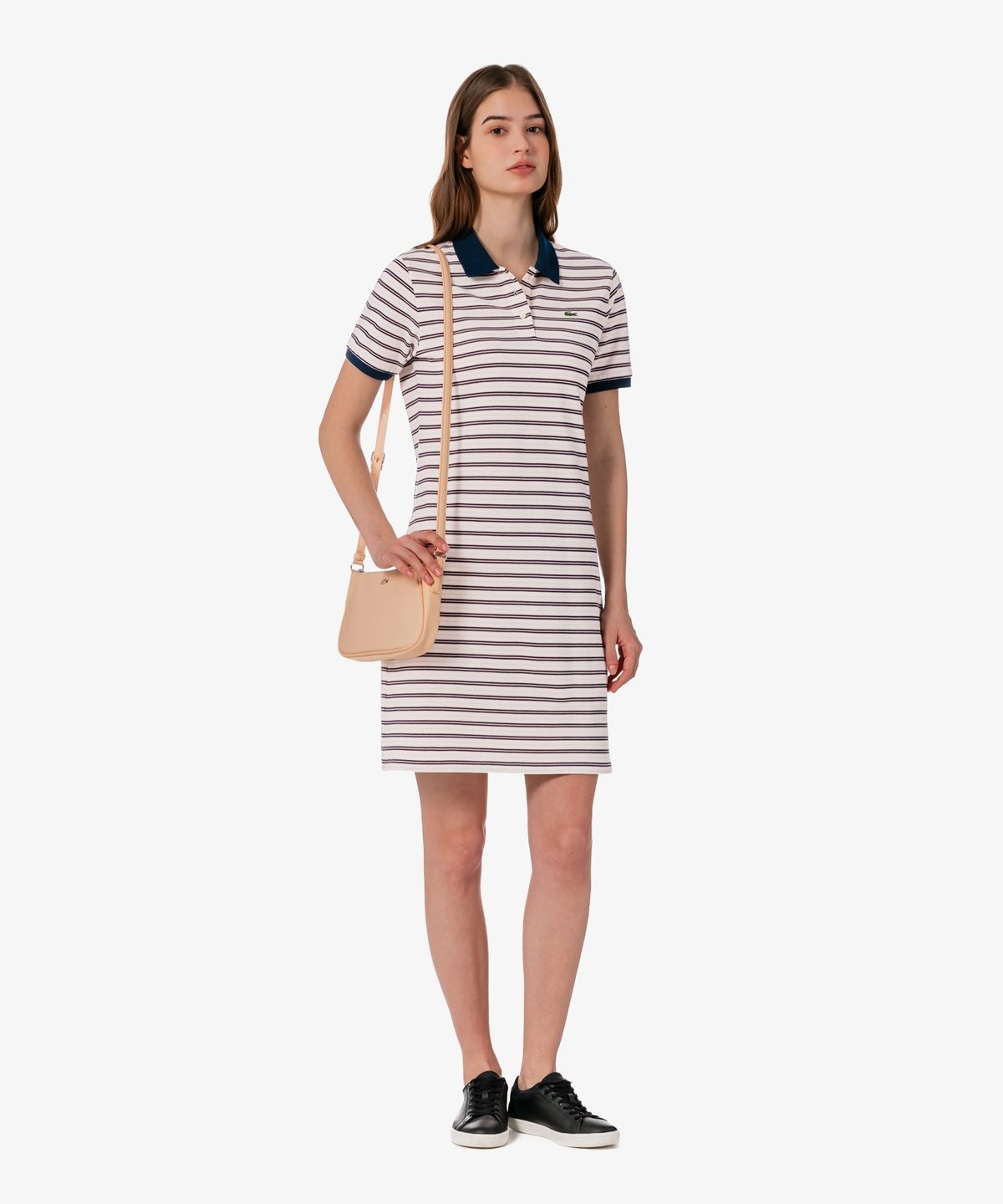 라코스테(LACOSTE) 여성 멀티스트라이프 럭비 폴로 드레스 EF800E-56G 166