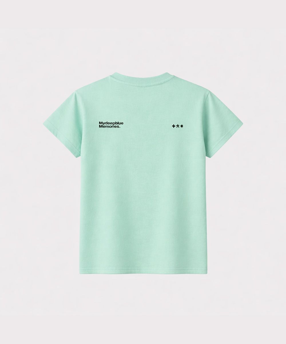 MUSINSA公式 | MY DEEP BLUE MEMORIES (w)WE NEED LUV CROP TEE (MINT)