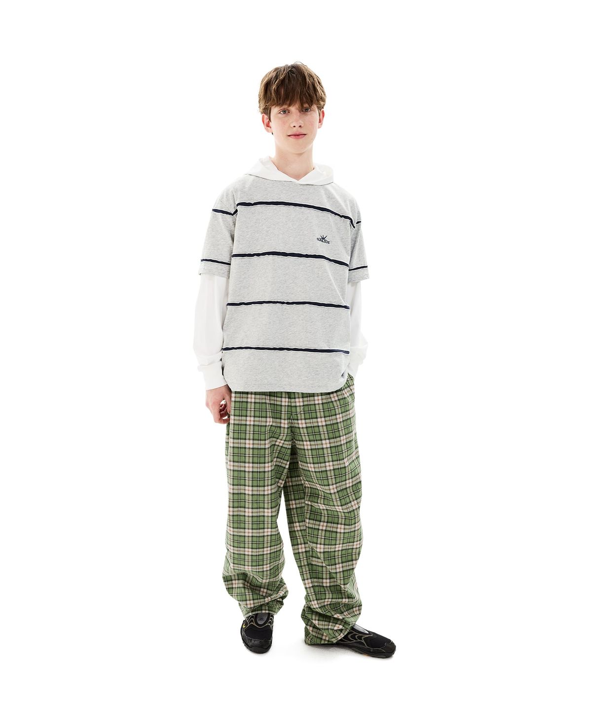 썬러브투어(SUNLOVETOUR) Light Swing Pants Green Plaid