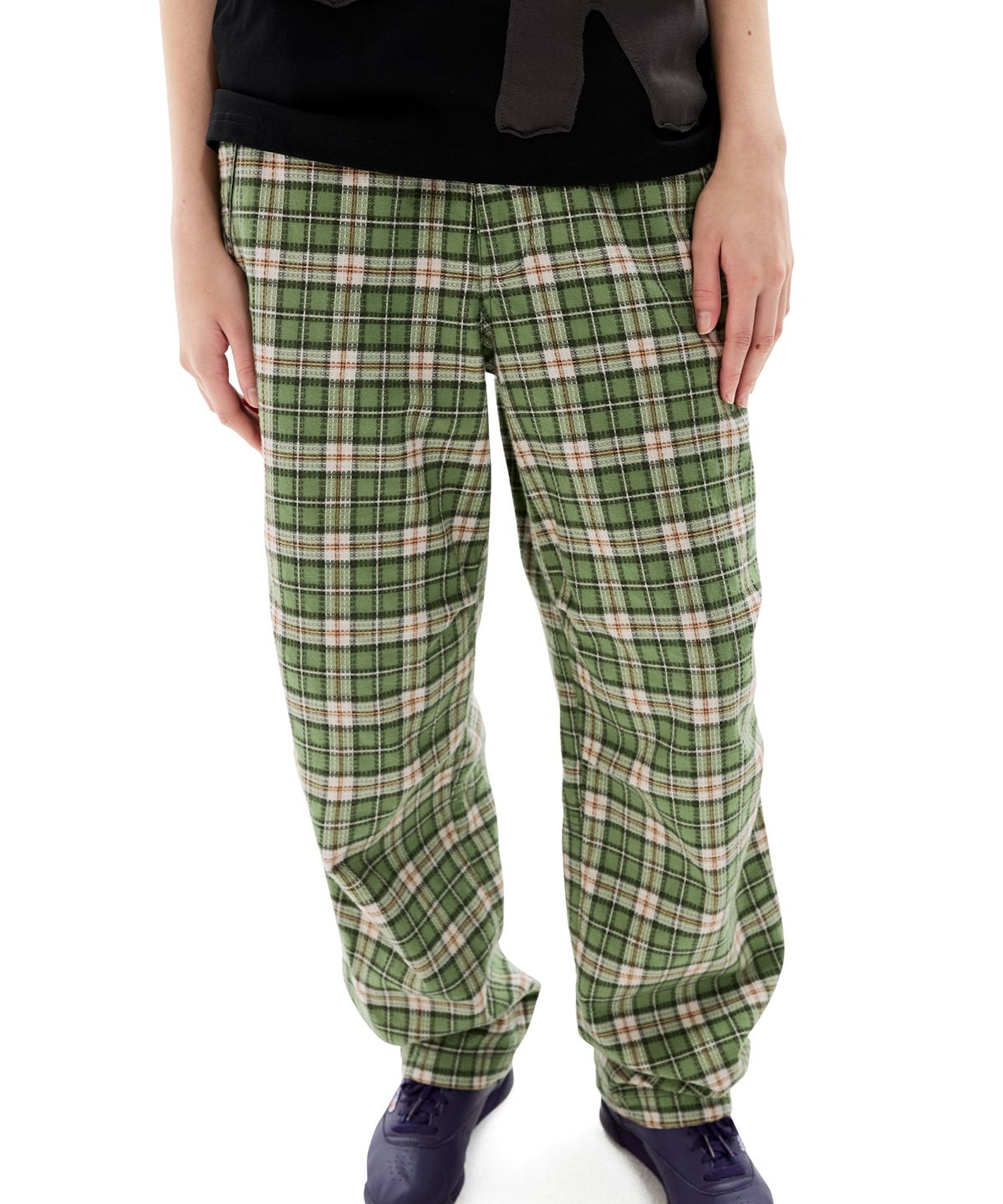 썬러브투어(SUNLOVETOUR) Light Swing Pants Green Plaid