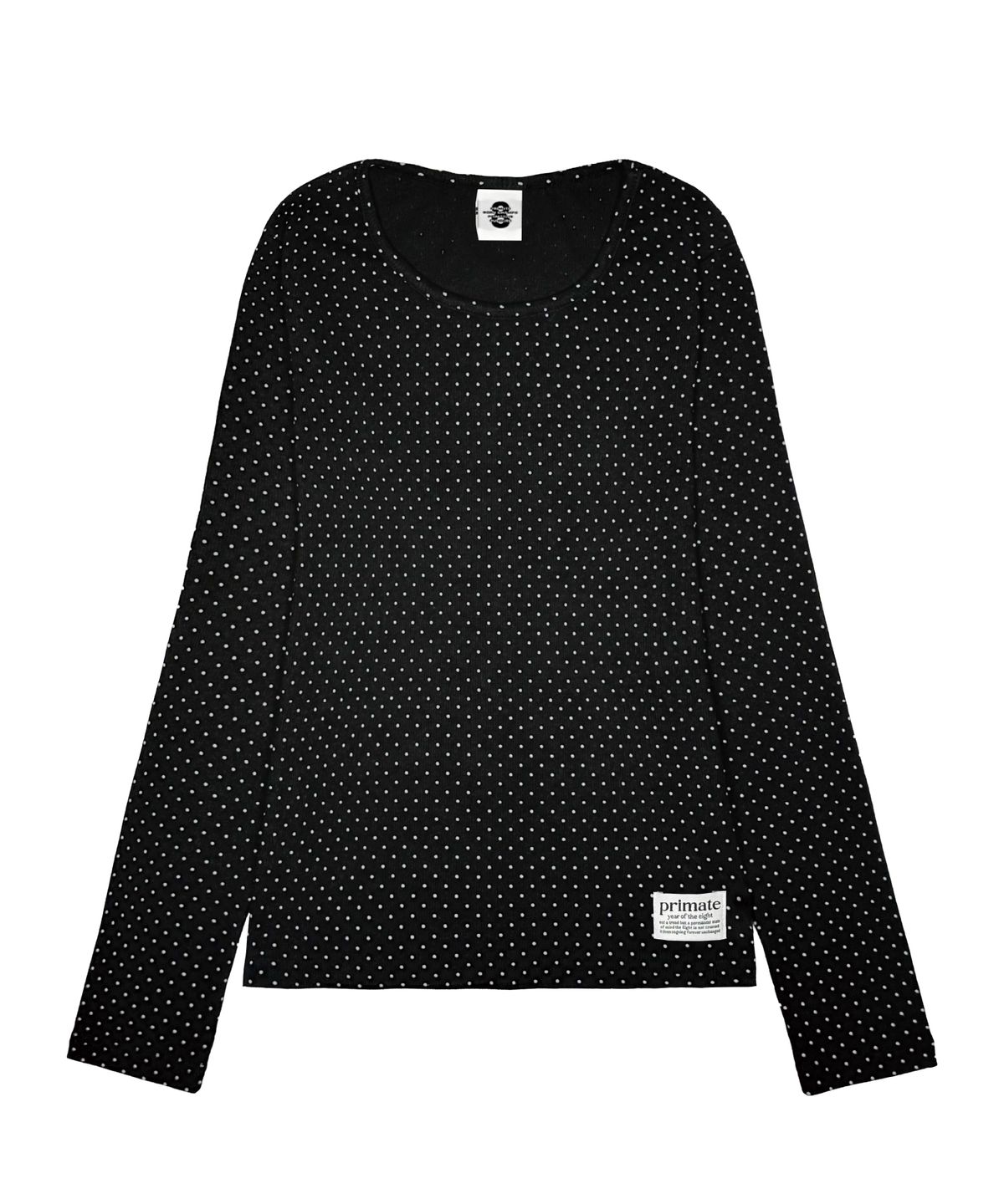 프라임에이트(PRIMATE) 땡땡이 슬림핏 롱 슬리브 3 COLORS