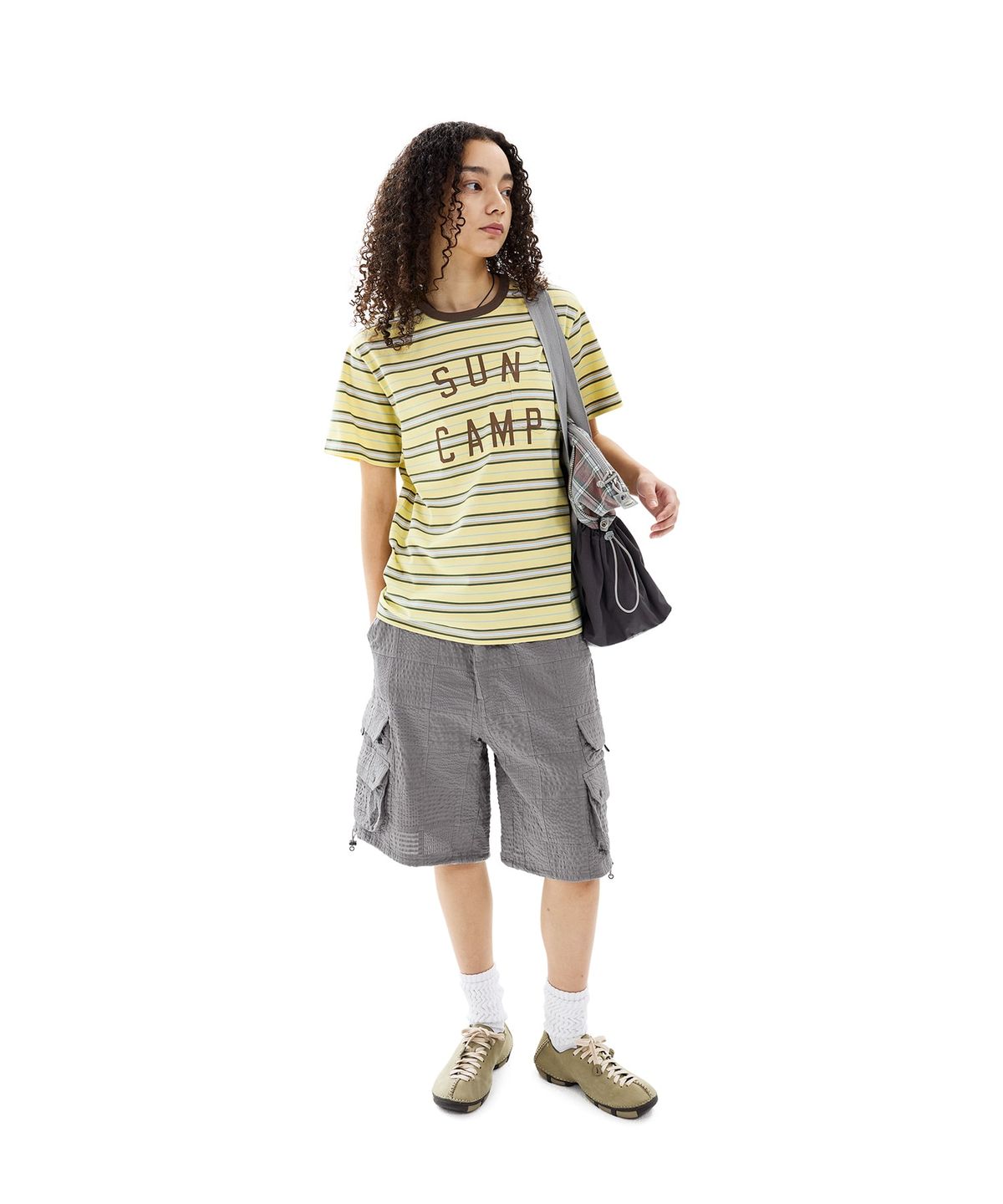 썬러브투어(SUNLOVETOUR) SUN CAMP Stripe Tee Yellow