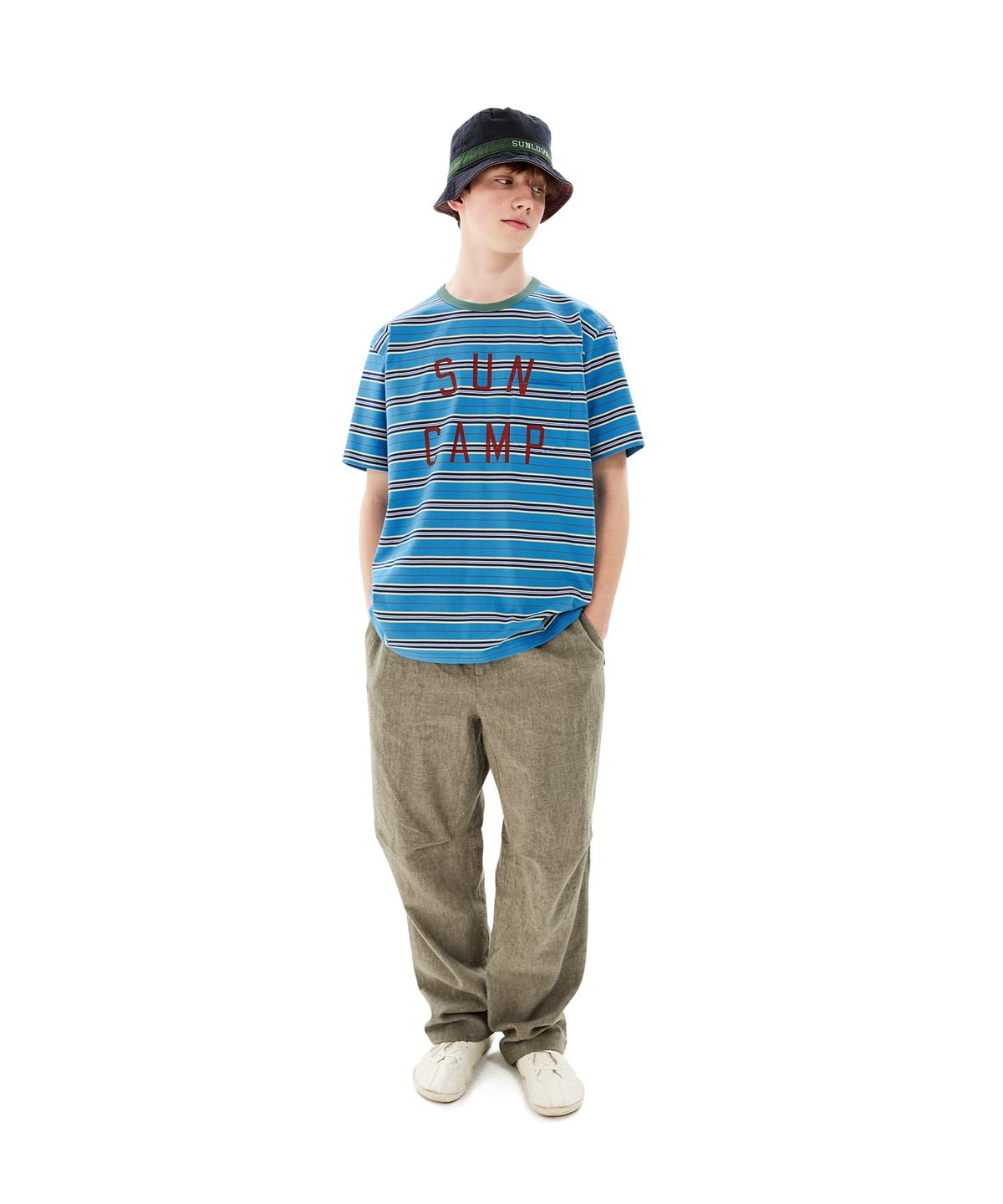 썬러브투어(SUNLOVETOUR) SUN CAMP Stripe Tee Blue