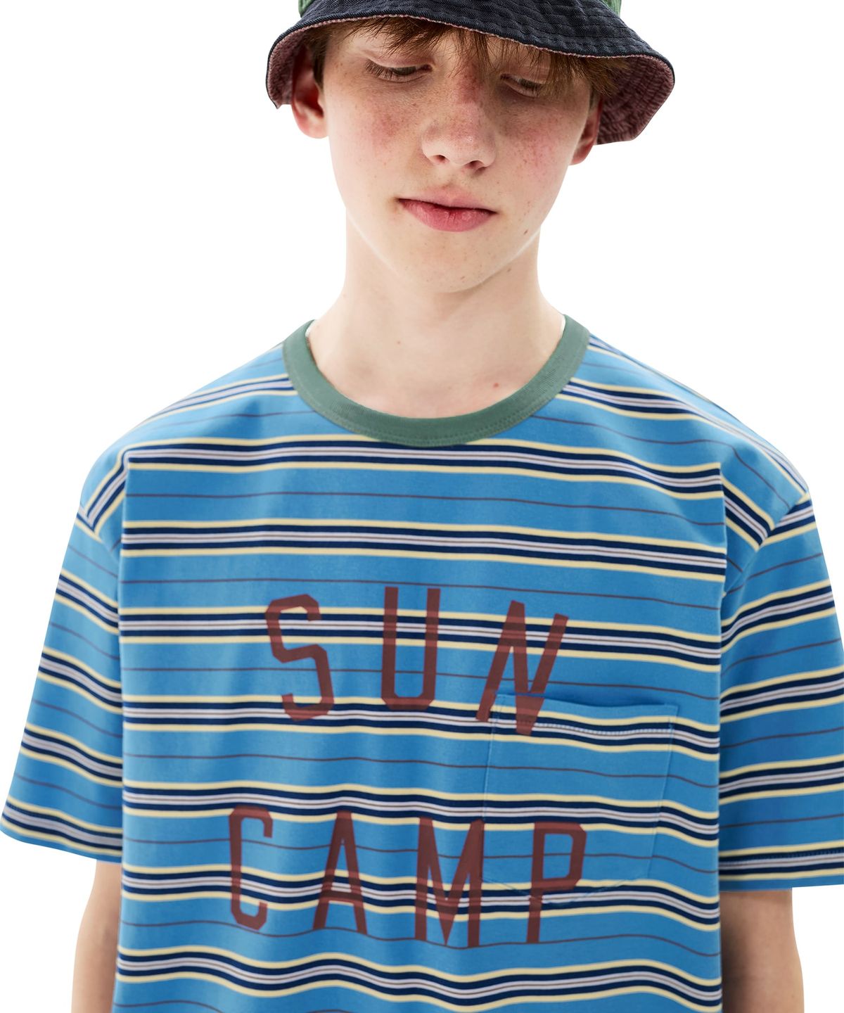 썬러브투어(SUNLOVETOUR) SUN CAMP Stripe Tee Brown