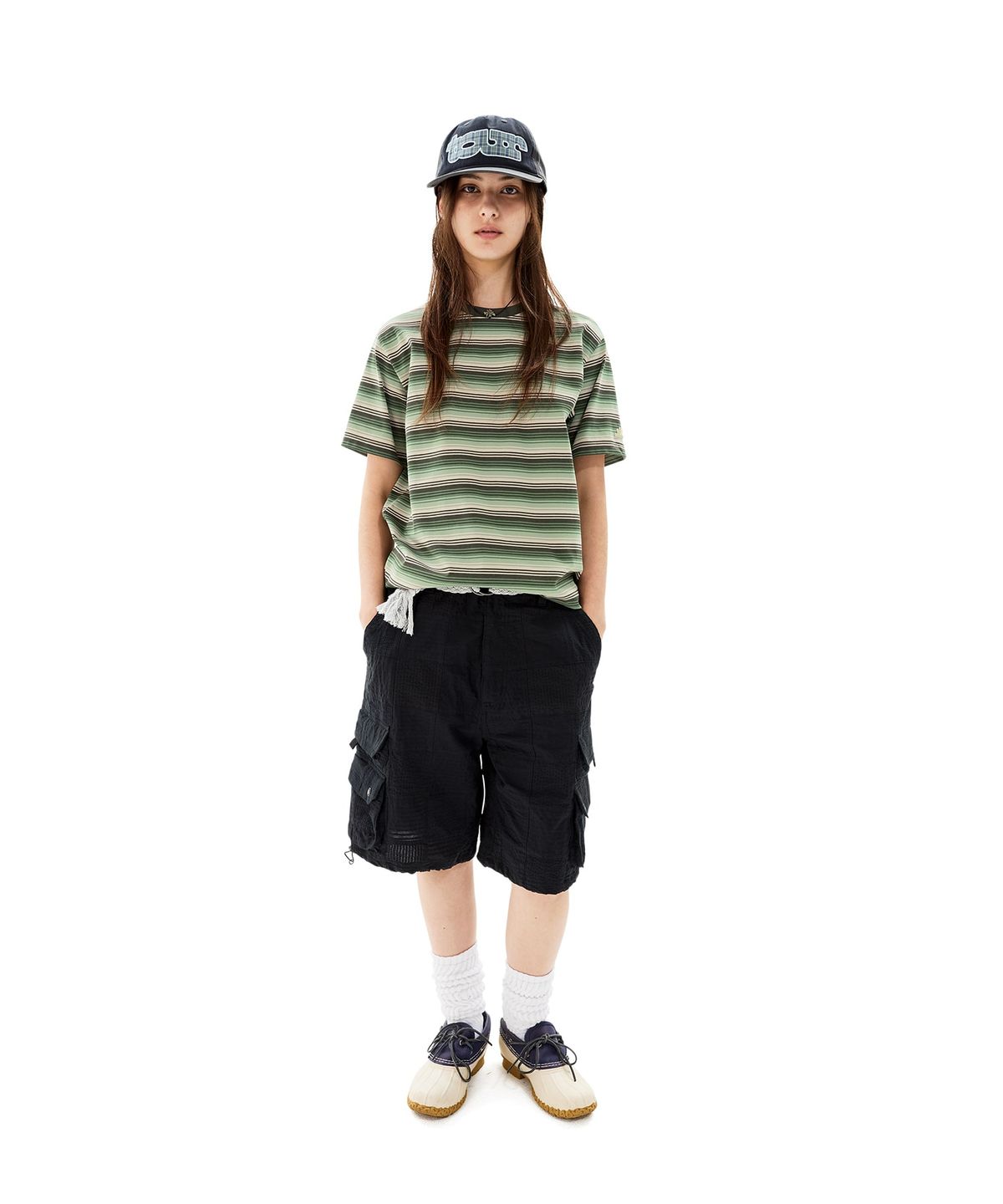 썬러브투어(SUNLOVETOUR) Striped Allday Tee Green