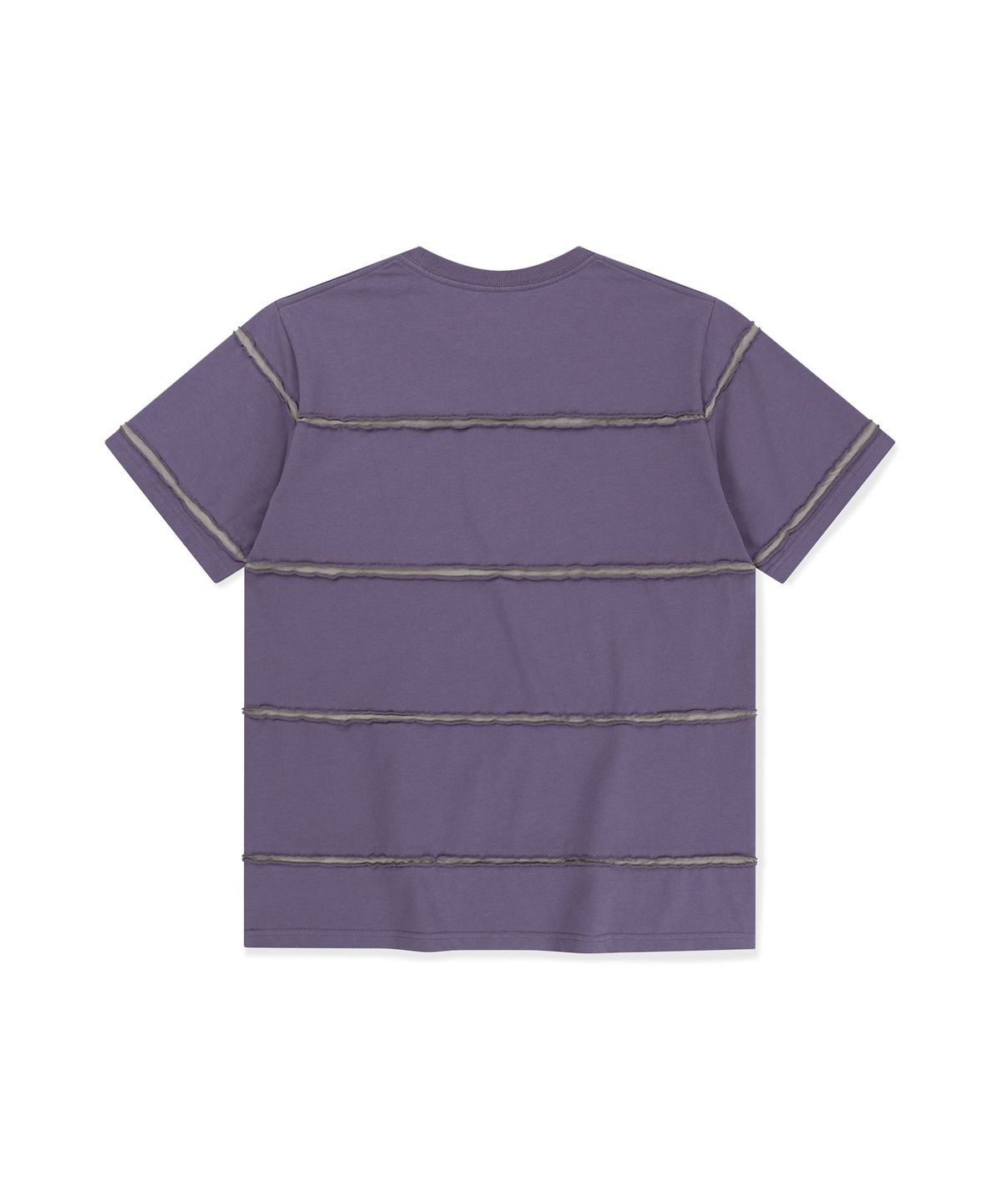 썬러브투어(SUNLOVETOUR) Raw Edge Stripe Tee Purple