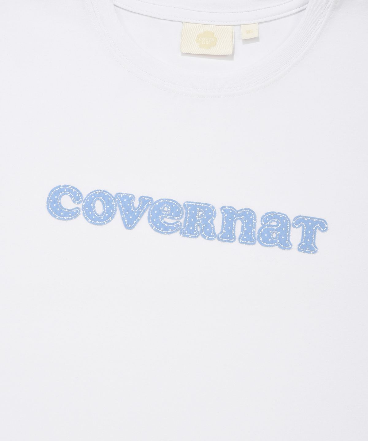 커버낫 우먼(COVERNAT WOMAN) 우먼 쿠퍼로고 슬림핏 티셔츠 화이트
