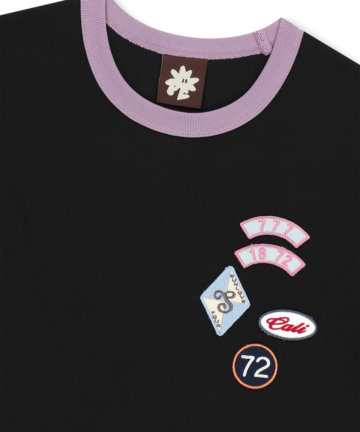 썬러브투어(SUNLOVETOUR) Multi Patch Ringer Tee Black