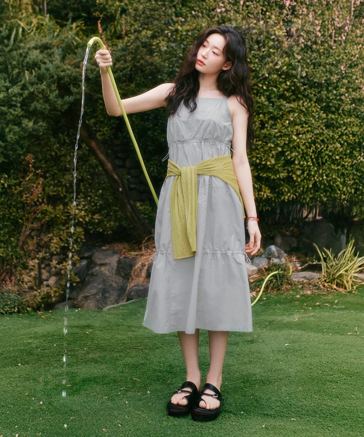 커버낫 우먼(COVERNAT WOMAN) 우먼 레이어드 슬리브리스 원피스 블랙