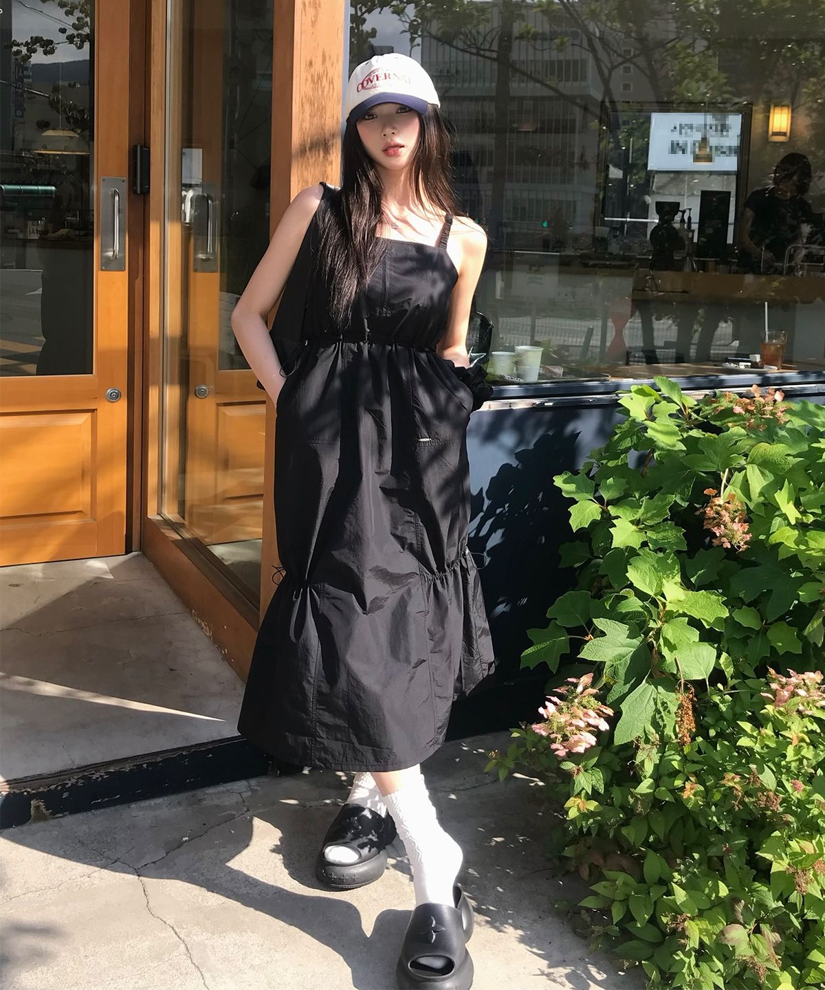 커버낫 우먼(COVERNAT WOMAN) 우먼 레이어드 슬리브리스 원피스 블랙