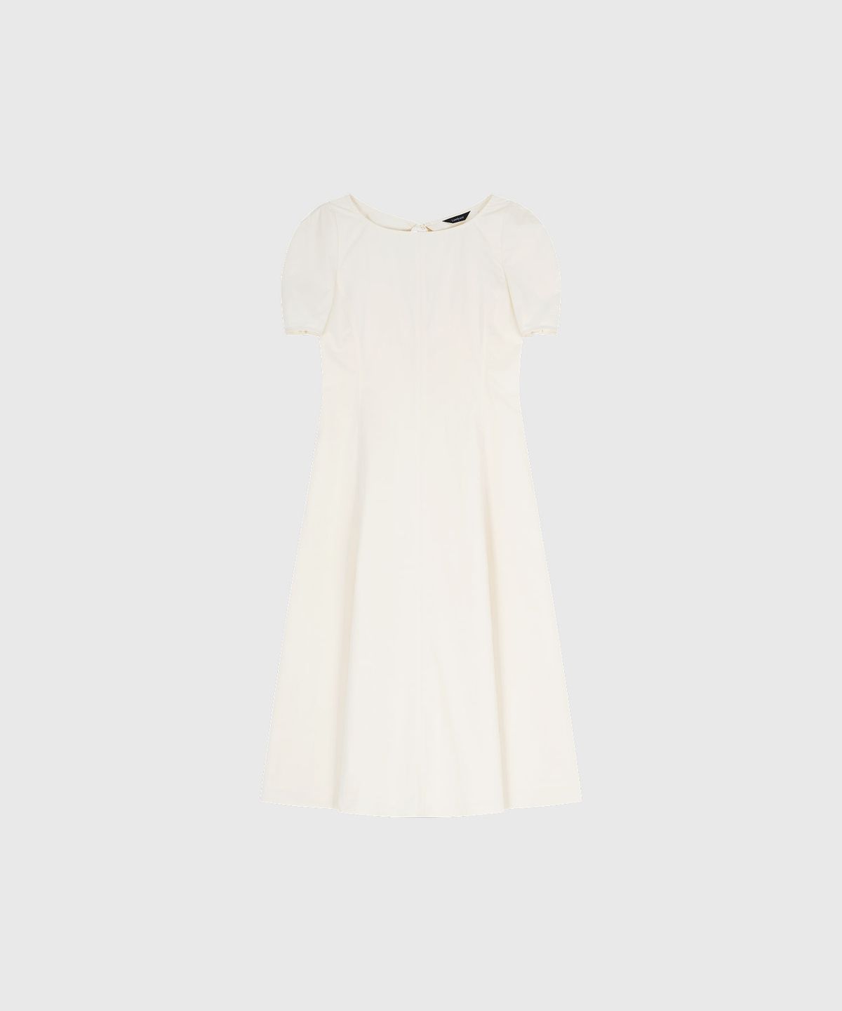 룩캐스트(LOOKAST) 캐롤라인 라운디드 슬리브 미디 드레스_크림 / CAROLINE ROUNDED SLEEVE MIDI DRESS_CREAM
