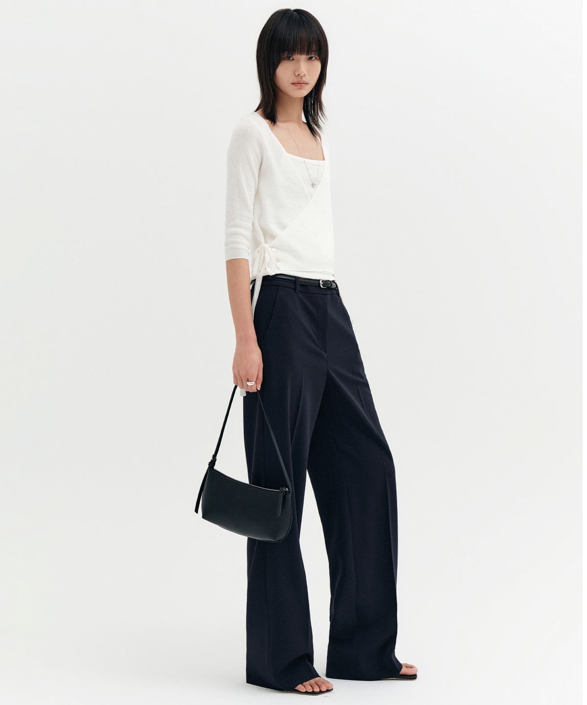룩캐스트(LOOKAST) 오로르 랩 니트 가디건 세트_아이보리 / AURORE WRAP KNIT CARDIGAN SET_IVORY