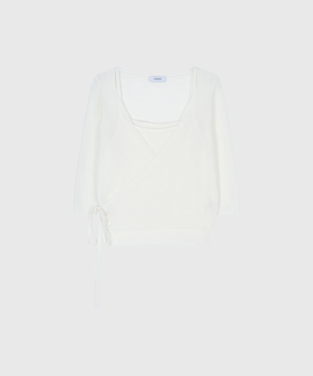 룩캐스트(LOOKAST) 오로르 랩 니트 가디건 세트_아이보리 / AURORE WRAP KNIT CARDIGAN SET_IVORY