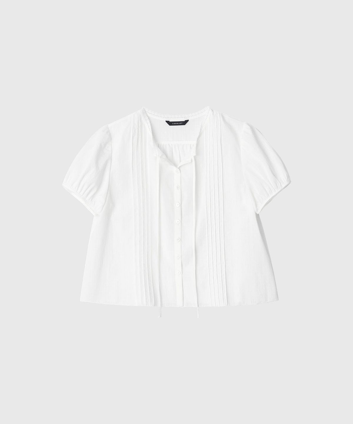 룩캐스트(LOOKAST) 폴린 코튼 핀턱 블라우스 / PAULINE COTTON PINTUCK BLOUSE_2colors