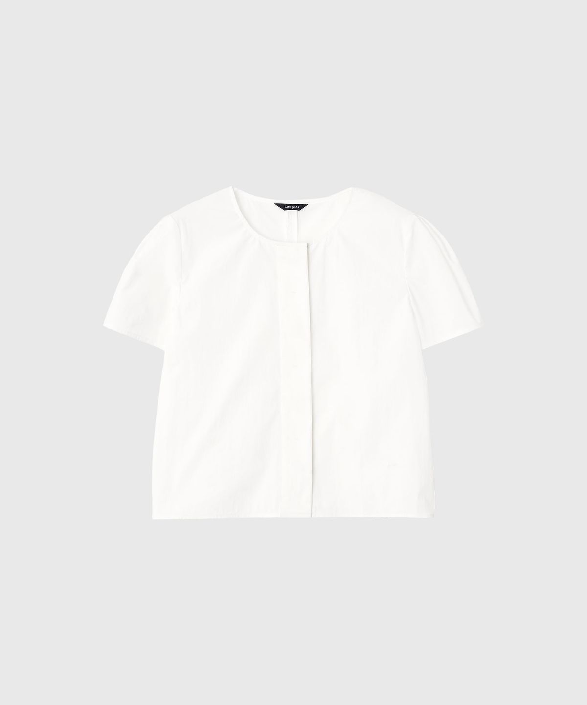 룩캐스트(LOOKAST) 벨린 히든 프론트 퍼프 슬리브 블라우스_화이트 / BELINE HIDDEN FRONT PUFF SLEEVE BLOUSE_WHITE